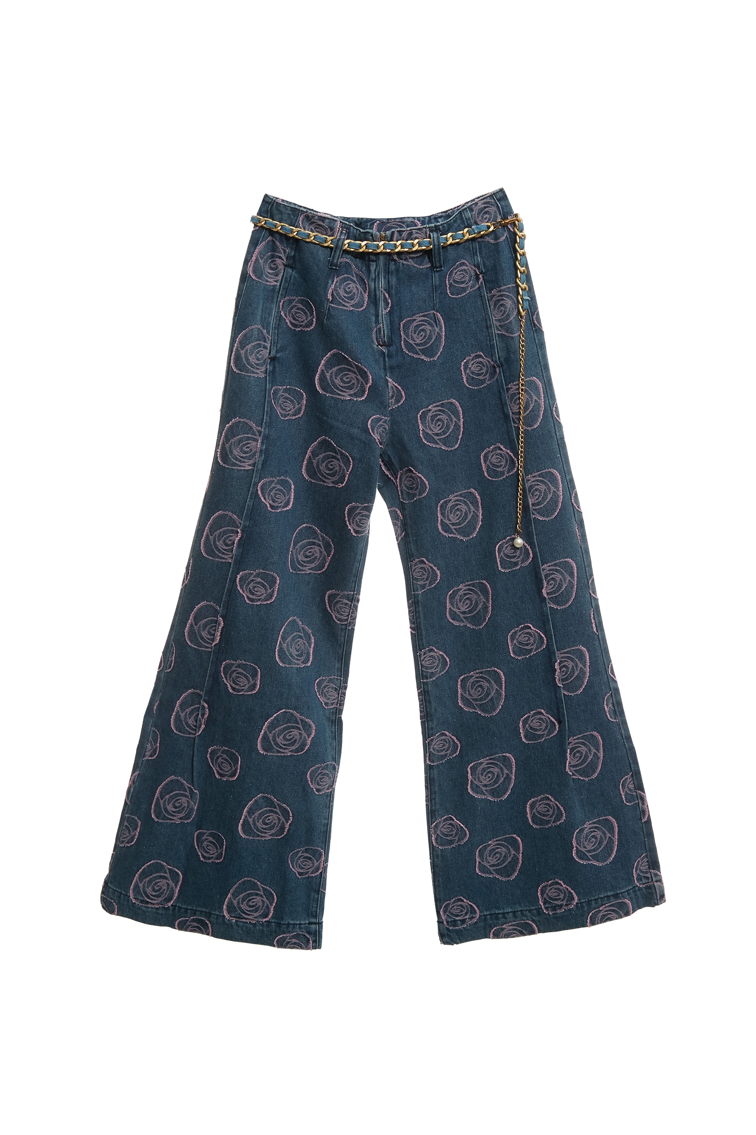 Rose Graphic Wide Leg JeansRose Graphic Wide Leg Jeans,Culottes,Denim,Season (AW) Look,Wide-leg jeans