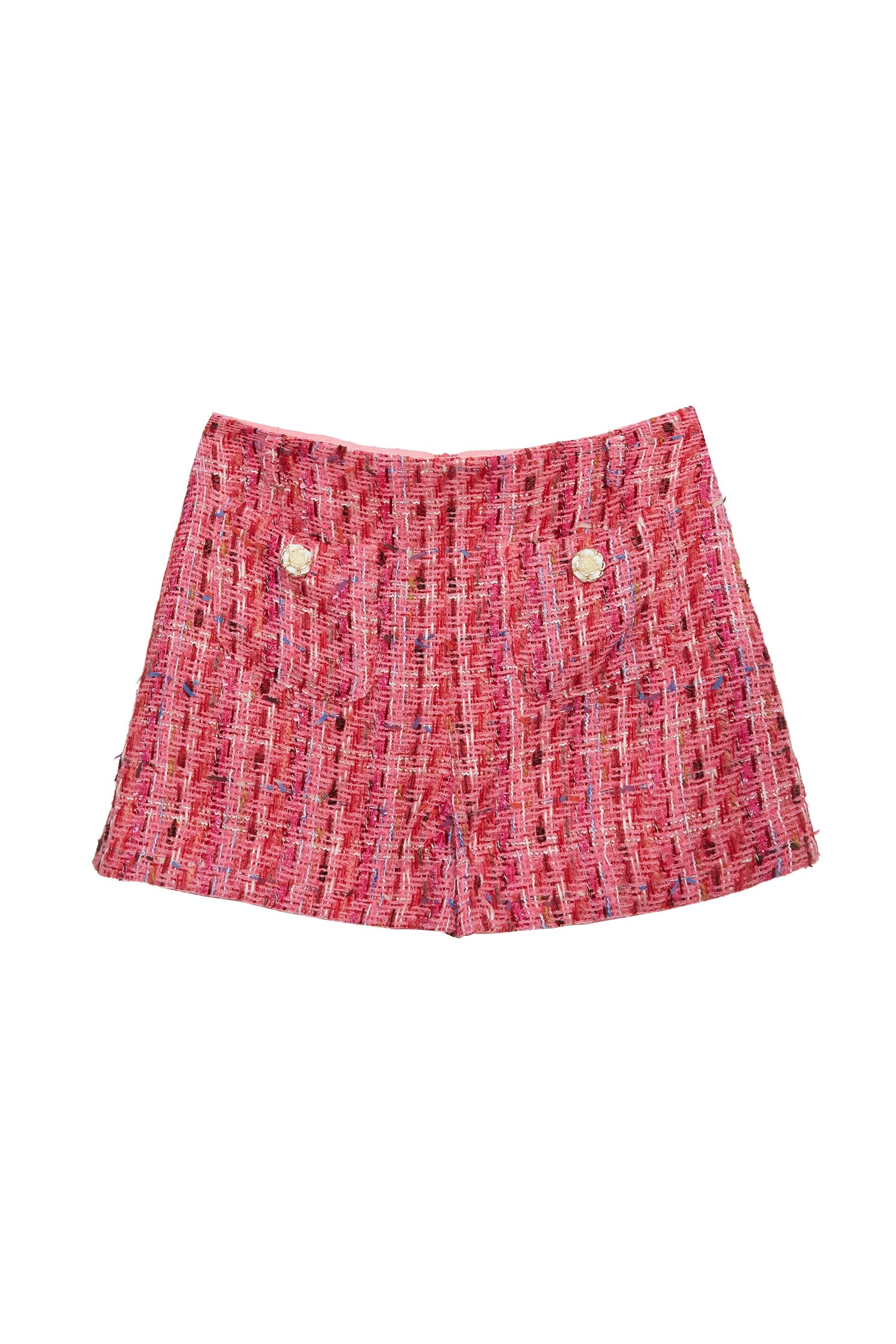 Deep Pink Tweed ShortsDeep Pink Tweed Shorts,Season (SS) Look,Shorts