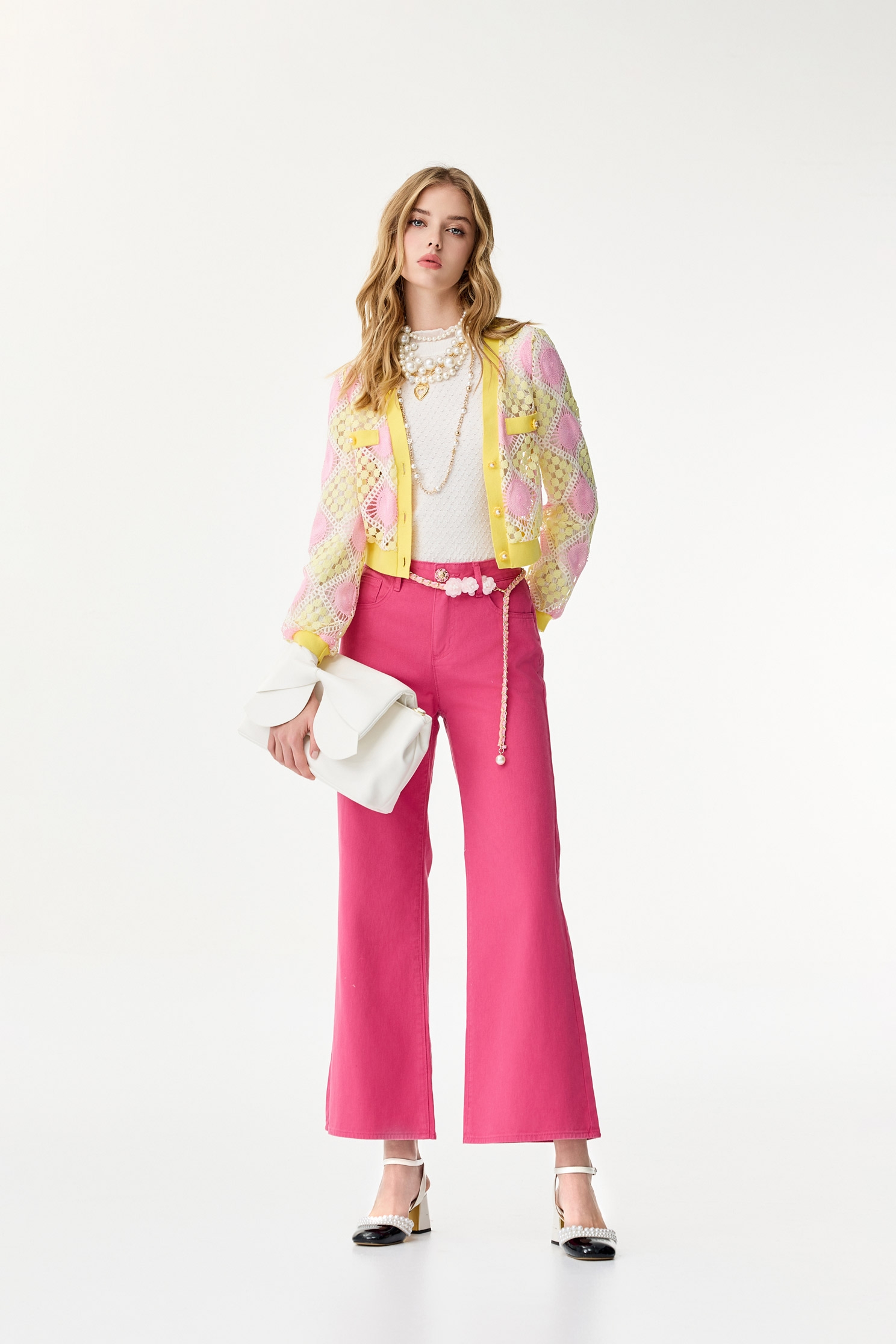 Pink Striaght Cut JeansPink Striaght Cut Jeans,Season (SS) Look,Denim,Jeans,Denim pants,Pants