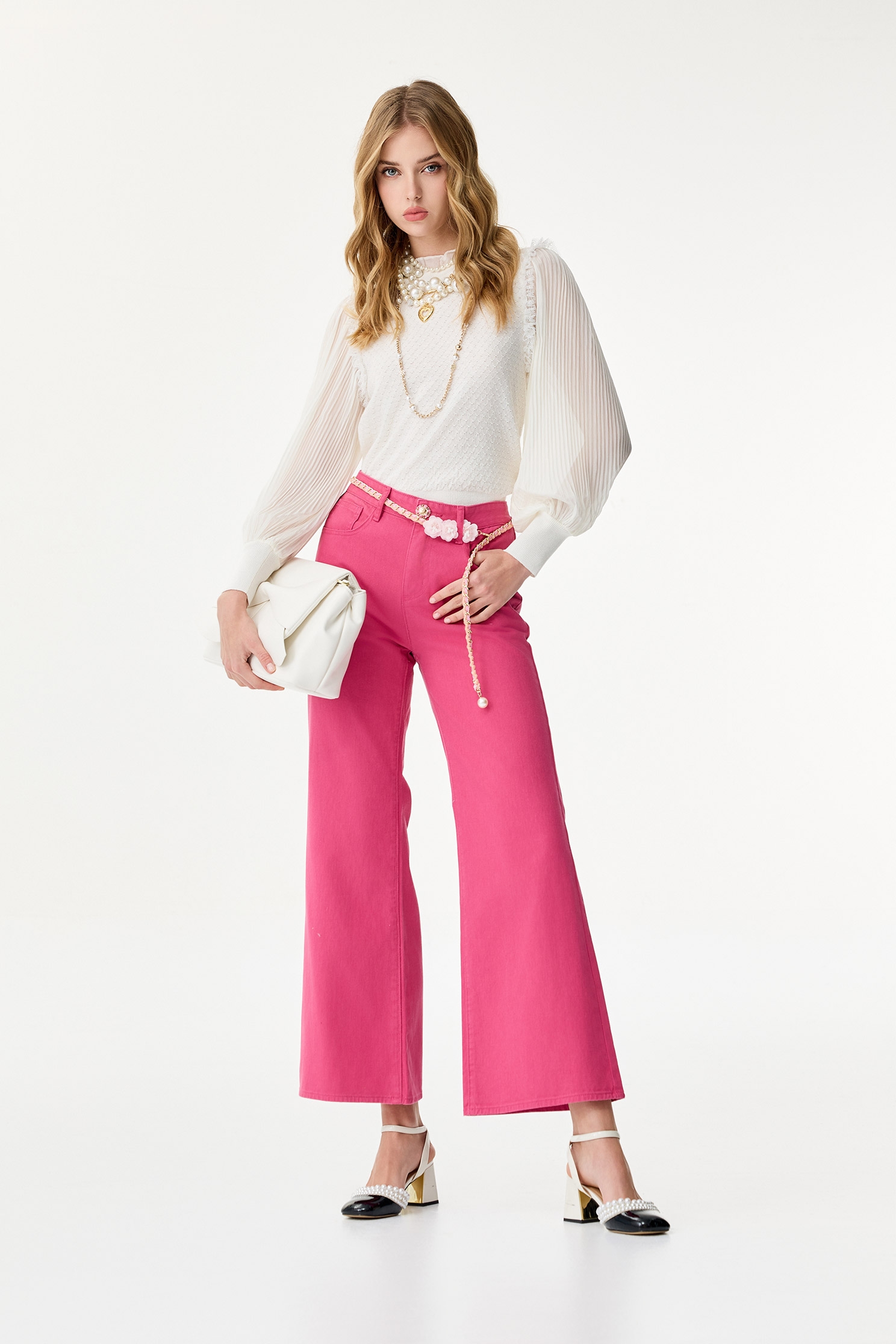 Pink Striaght Cut JeansPink Striaght Cut Jeans,Season (SS) Look,Denim,Jeans,Denim pants,Pants