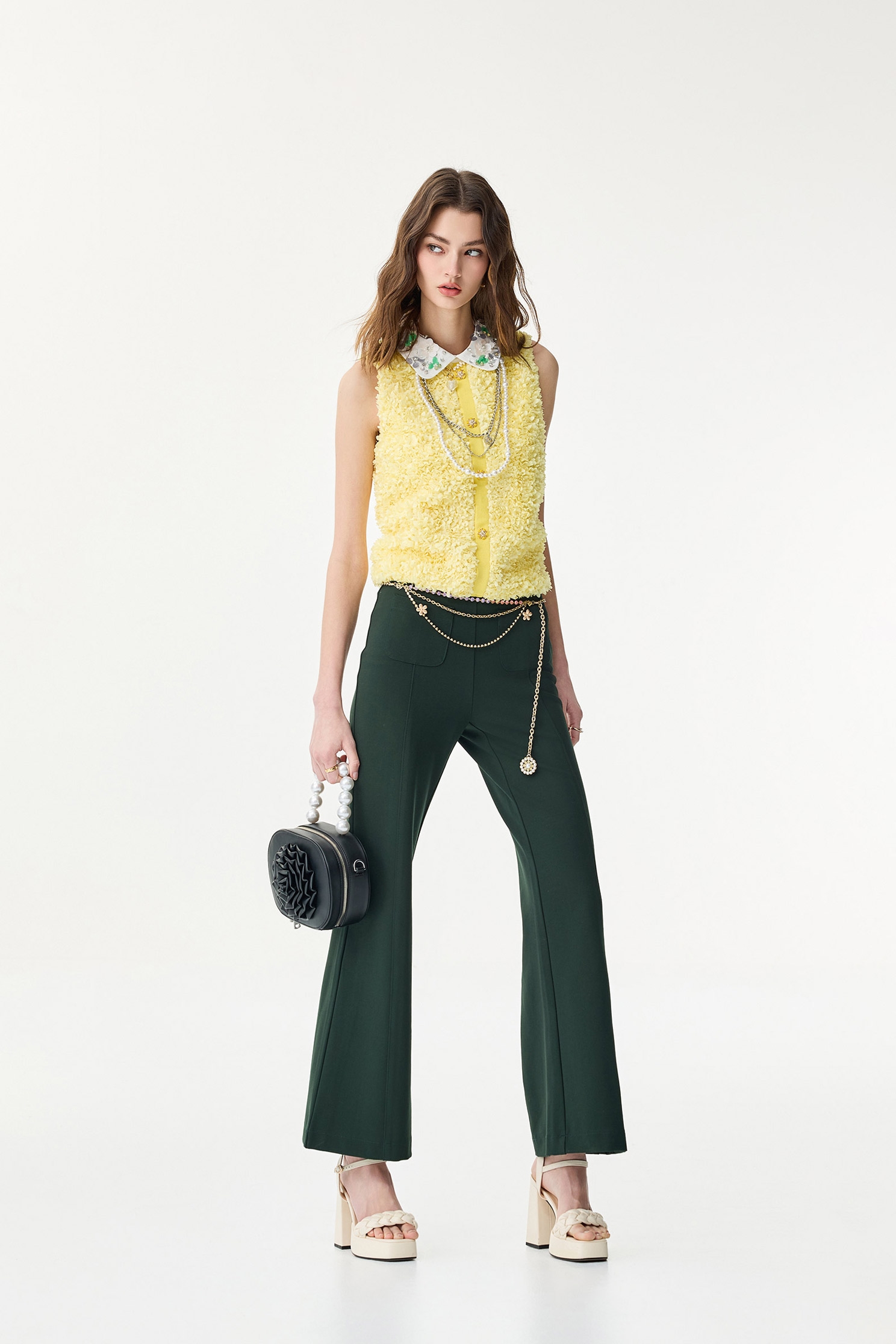 Moss Green Boot Leg PantsMoss Green Boot Leg Pants,Bell-bottoms,Season (SS) Look,Bell-bottoms,Pants