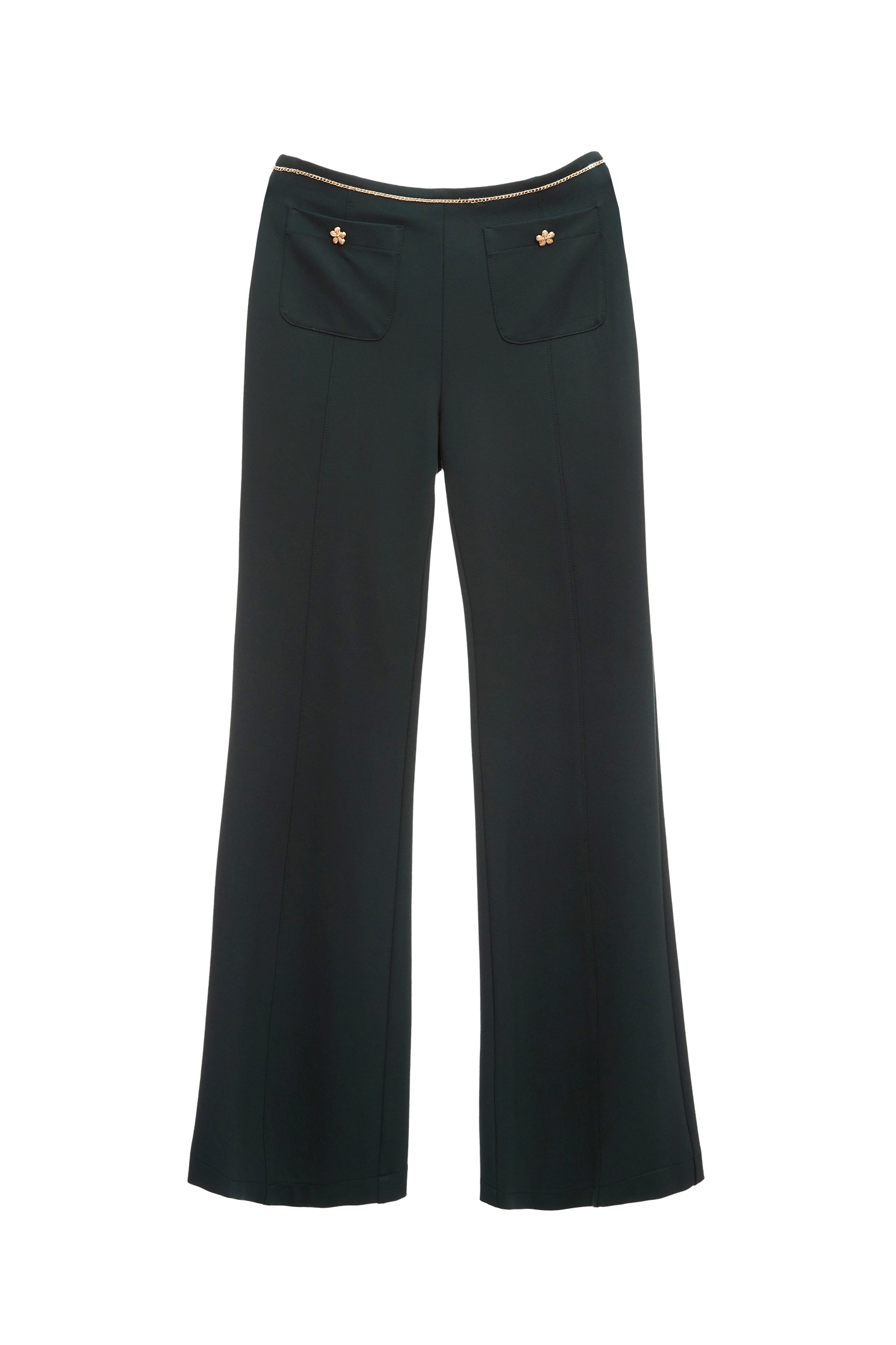 Moss Green Boot Leg PantsMoss Green Boot Leg Pants,Bell-bottoms,Season (SS) Look,Bell-bottoms,Pants