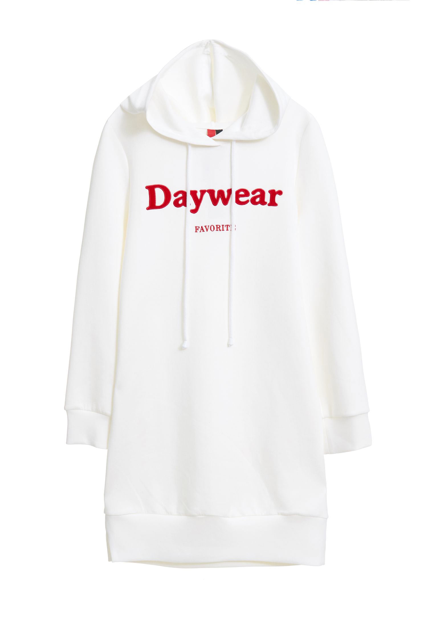 Hoodie Slogan DressHood long version of the dress,Dresses,Casual dresses,Rayon,White dresses,Season (AW) Look,Maxi dresses,Long sleeve dresses