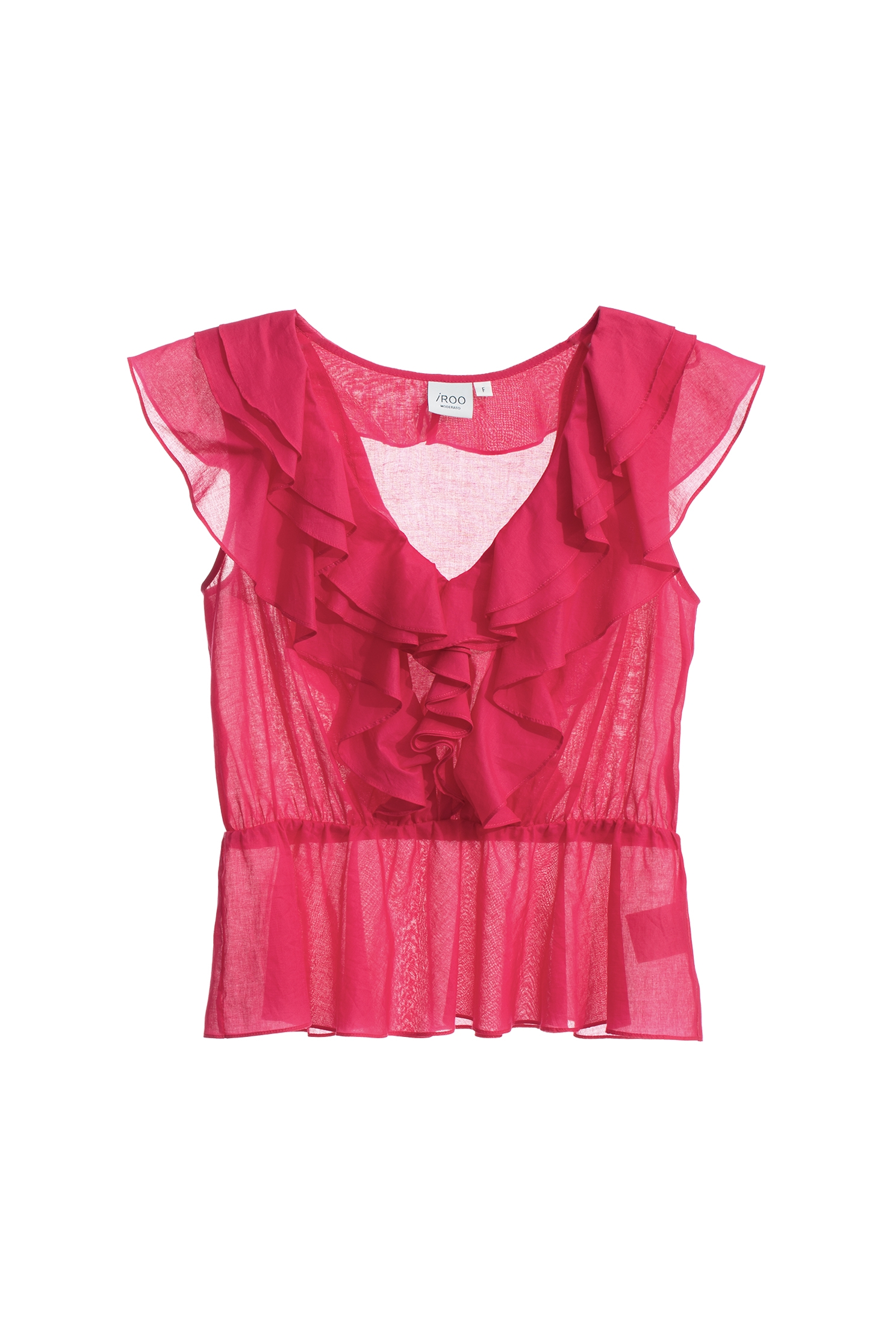 Ruffle Detail V-neck VestRuffle Detail V-neck Vest,sleeveless tops,Tops,Season (AW) Look,Cotton