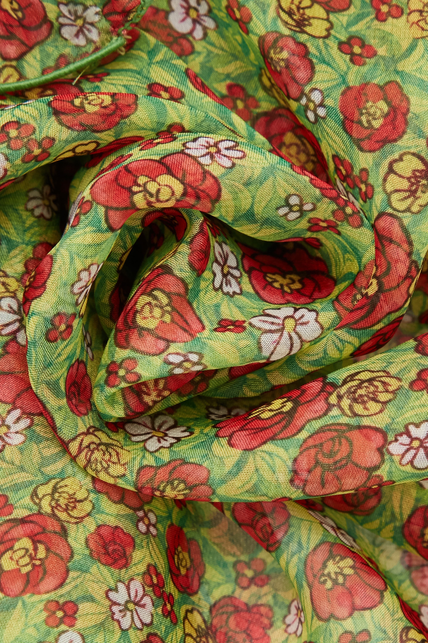 Ruffle Detail Floral Print Chiffon VestRuffle Detail Floral Print Chiffon Vest,sleeveless tops,Tops,Season (SS) Look,pearl,sleeveless tops,Chiffon