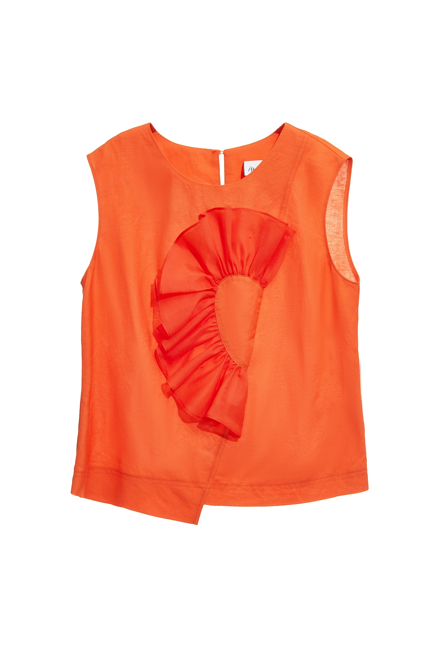 Half Heart Ruffle Detail VestHalf Heart Ruffle Detail Vest,sleeveless tops,Tops,Season (SS) Look,sleeveless tops