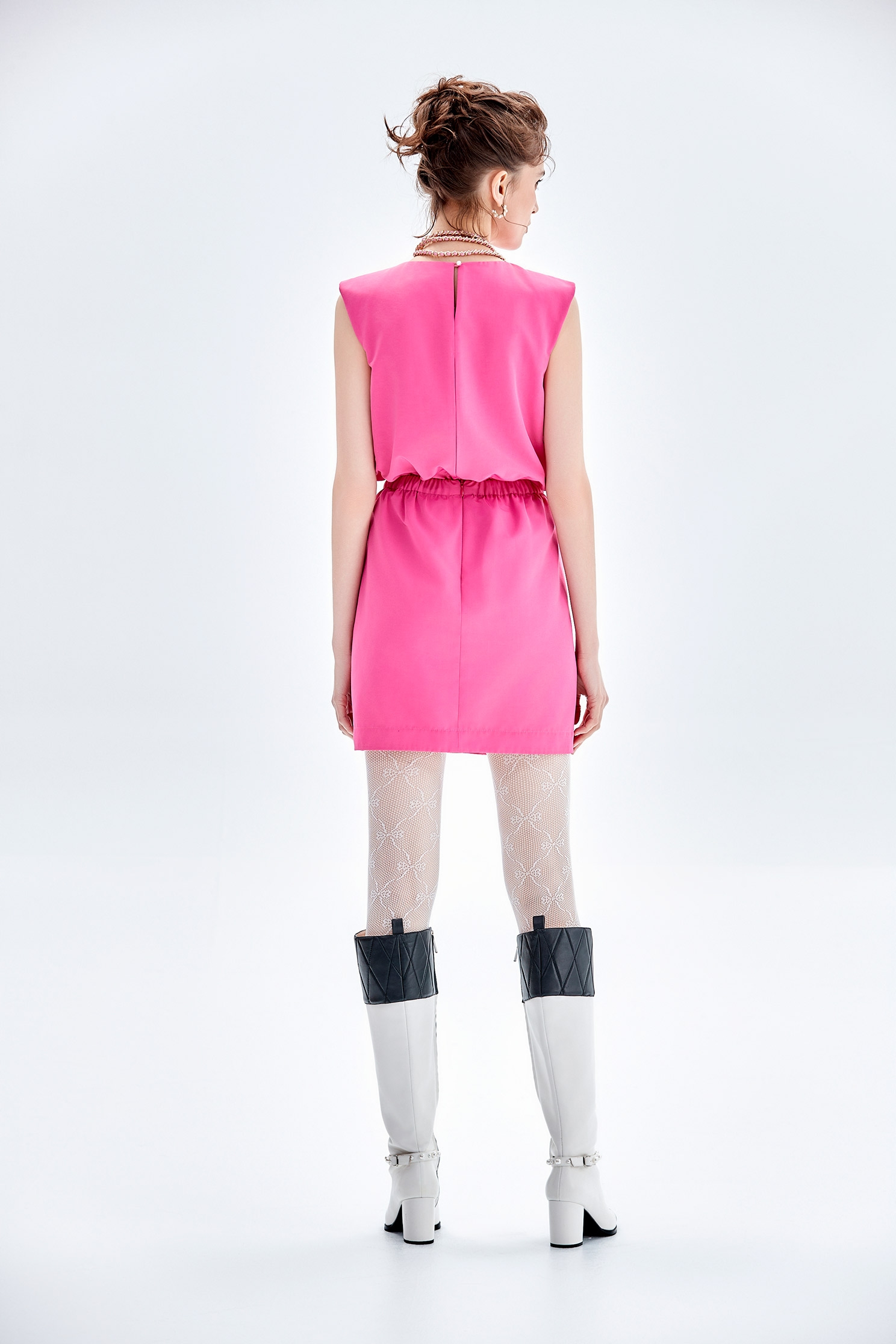 Pink Bow Detail VestPink Bow Detail Vest,sleeveless tops,Tops,sleeveless tops,Season (AW) Look,sleeveless tops,bows