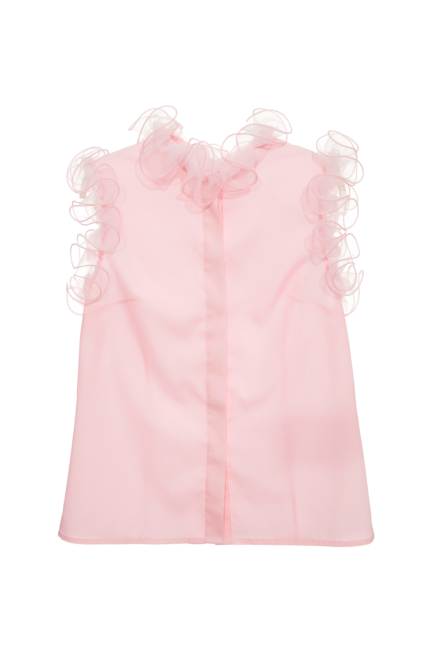 Pink Ruffle Detail VestPink Ruffle Detail Vest,sleeveless tops,Tops,Season (SS) Look,Denim,Denim mini skirts,Mini skirts