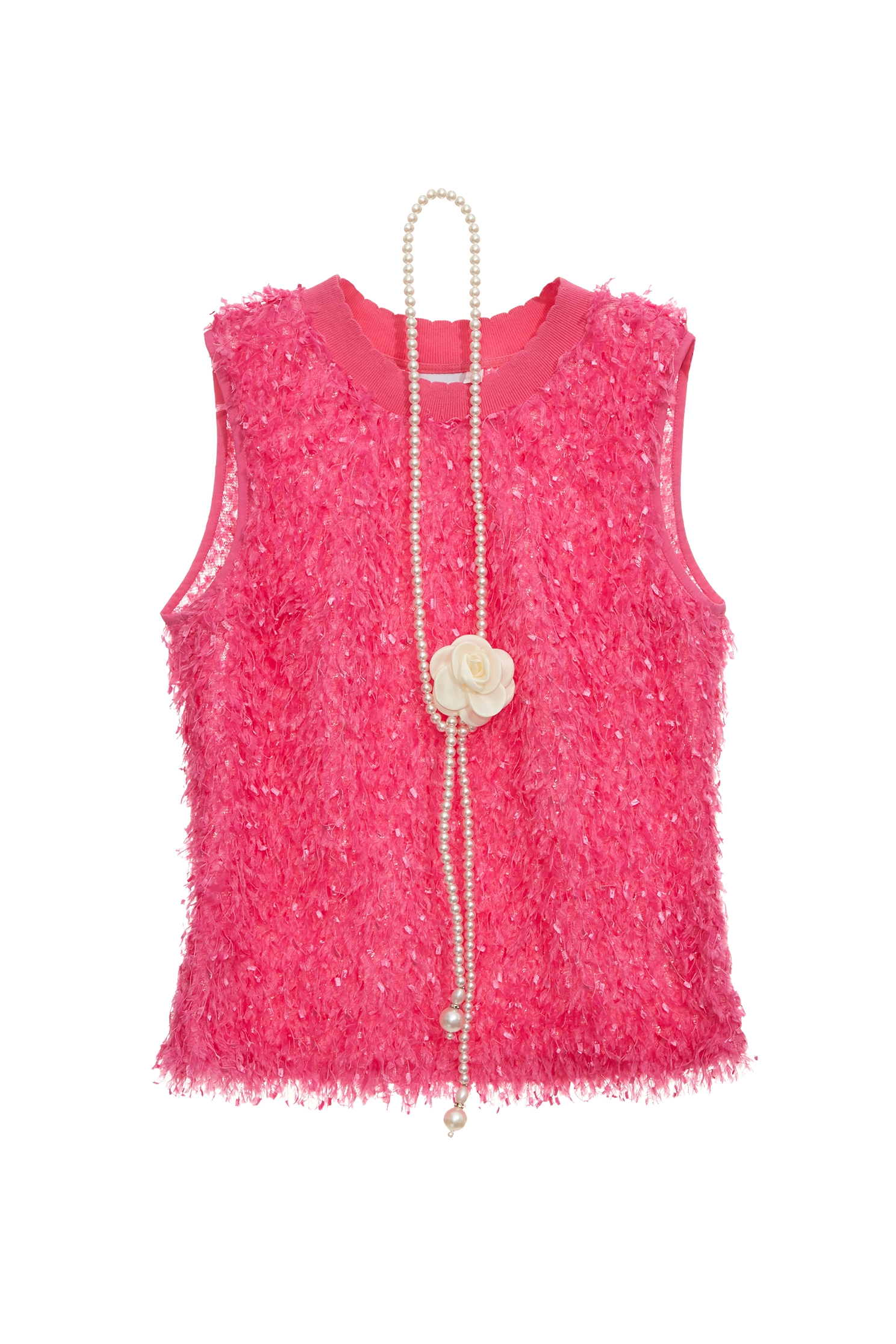 Fushia Pink Fringe VestFushia Pink Fringe Vest,sleeveless tops,Tops,Season (SS) Look,sleeveless tops,sleeveless tops