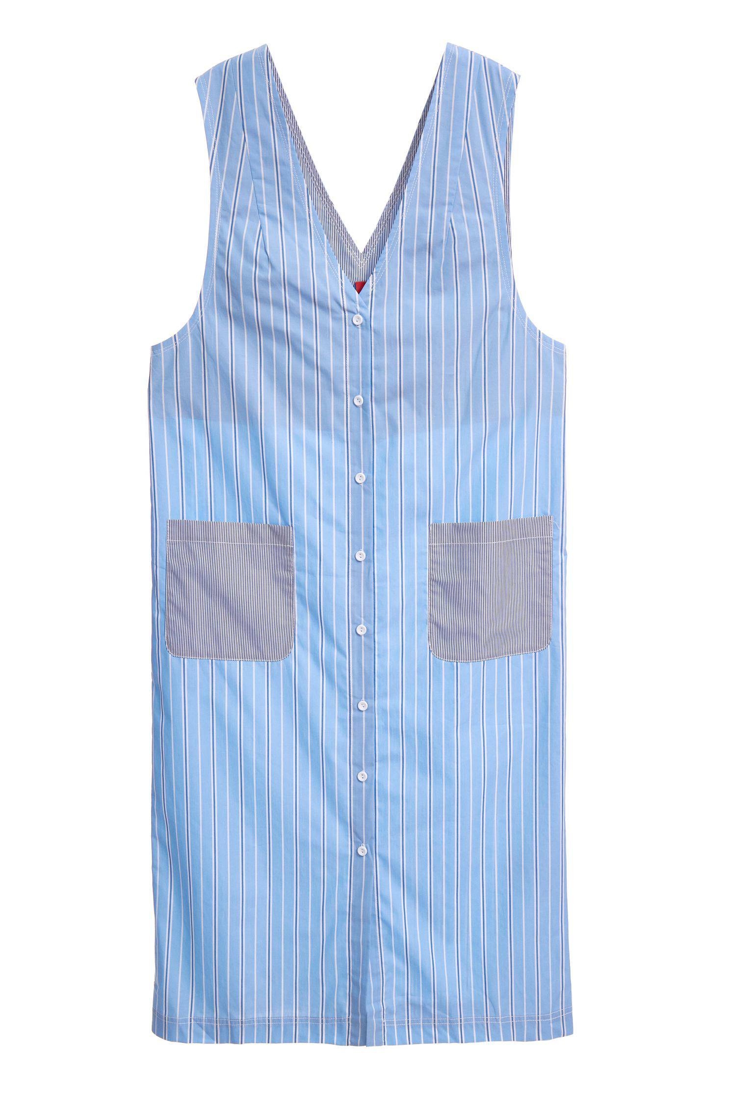 V-neck Pinstripe Long VestStriped vest dress,sleeveless tops,Season (SS) Look,Stripe,Sleeveless dresses,Season (AW) Look,sleeveless tops