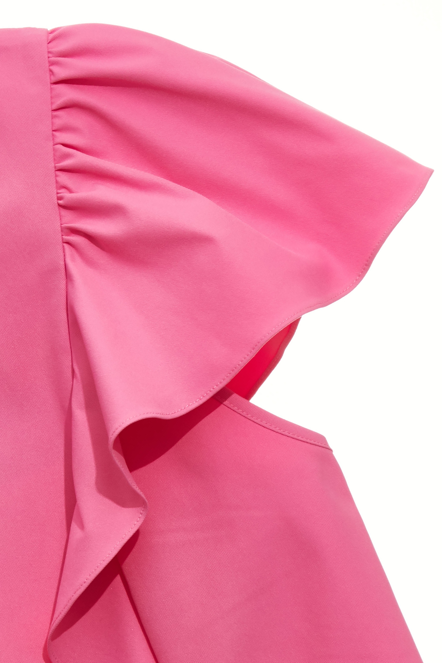 Ruffle Sleeve Fushia Pink TopRuffle Sleeve Fushia Pink Top,Tops,Season (SS) Look,bows