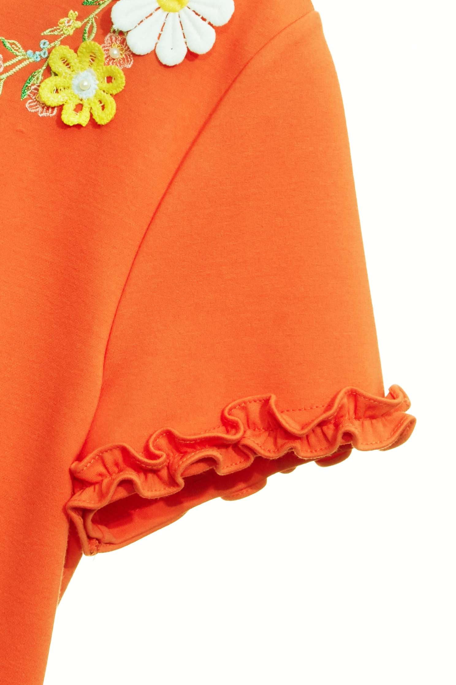 Floral Embroidery Short Sleeve TeeFloral Embroidery Short Sleeve Tee,Tops,Embroidered,Season (SS) Look,Lace
