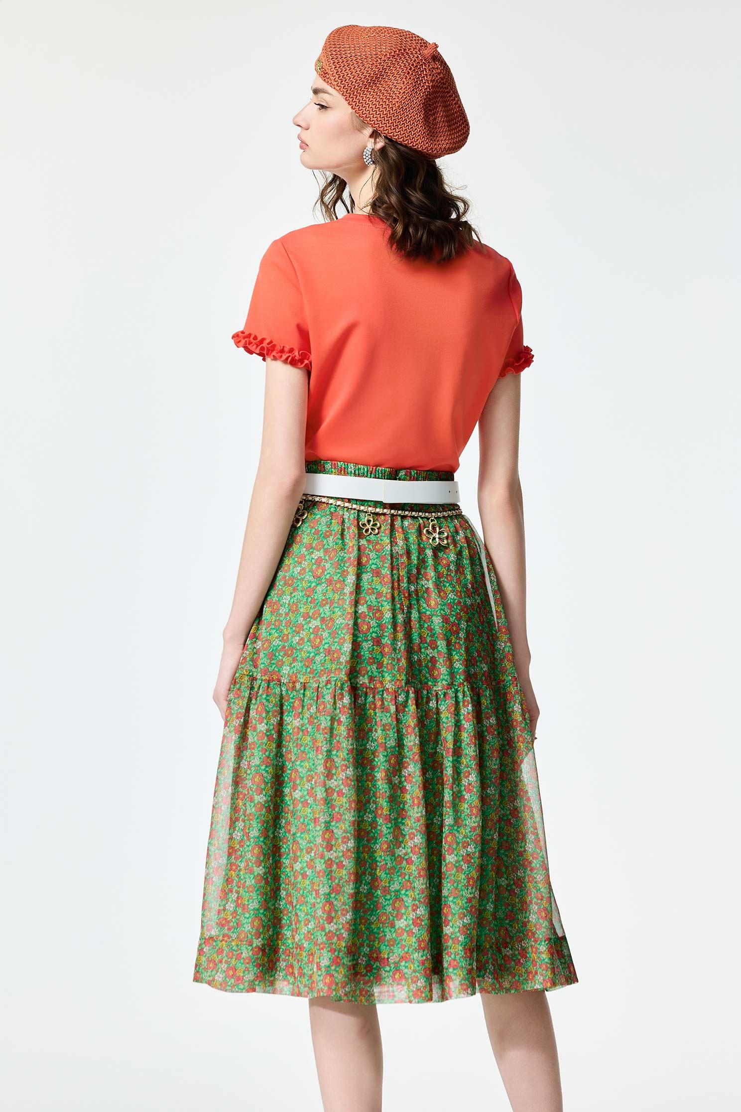 Floral Embroidery Short Sleeve TeeFloral Embroidery Short Sleeve Tee,Tops,Embroidered,Season (SS) Look,Lace