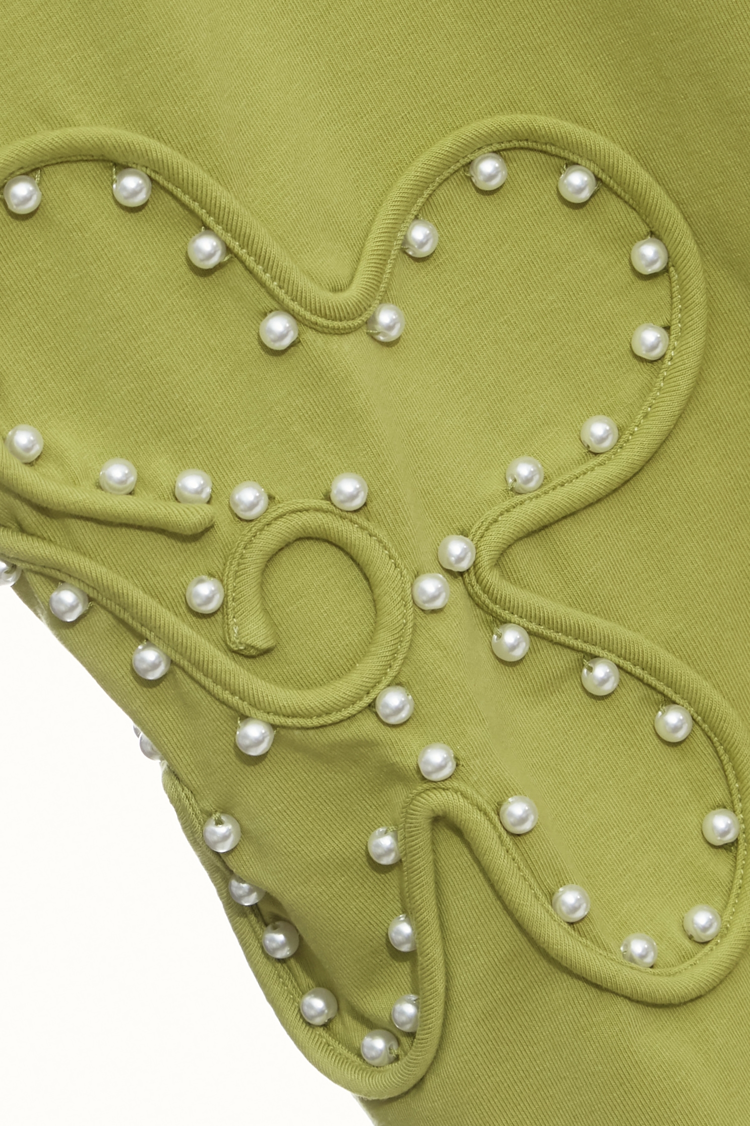 Floral Detail Apple Green TeeFloral Detail Apple Green Tee,T-shirts,Tops,pearl,Season (AW) Look