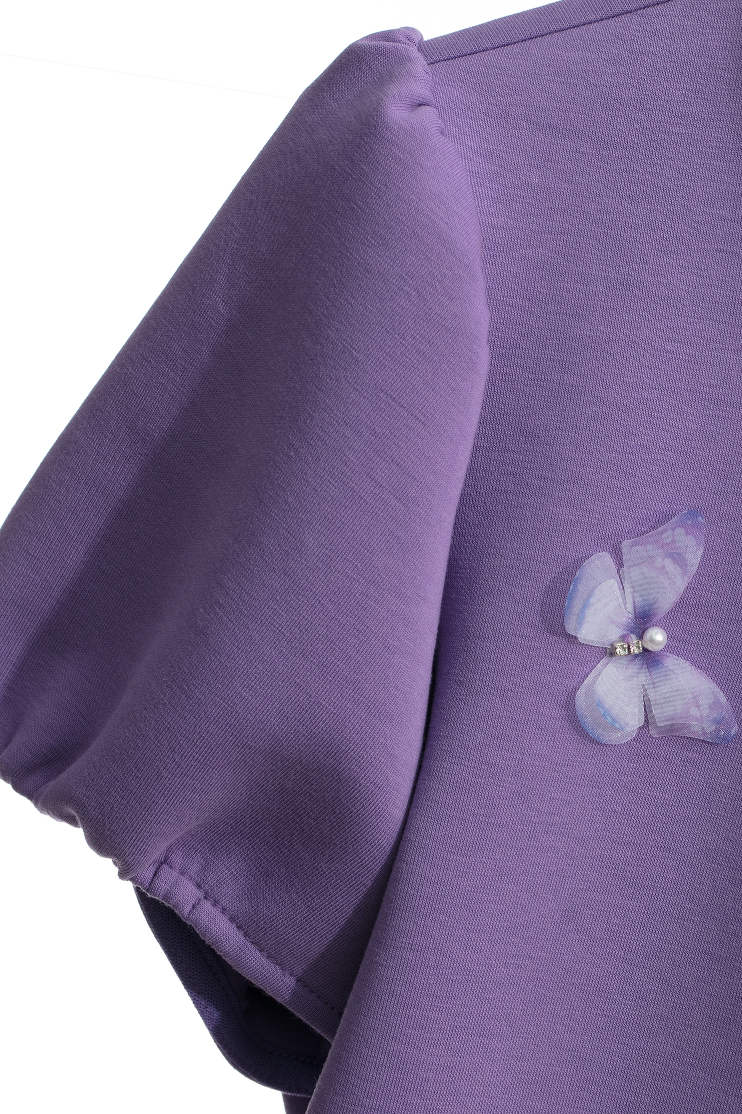 Puff Sleeve Butterfly Motif TeePuff Sleeve Butterfly Motif Tee,Tops,pearl,Season (AW) Look