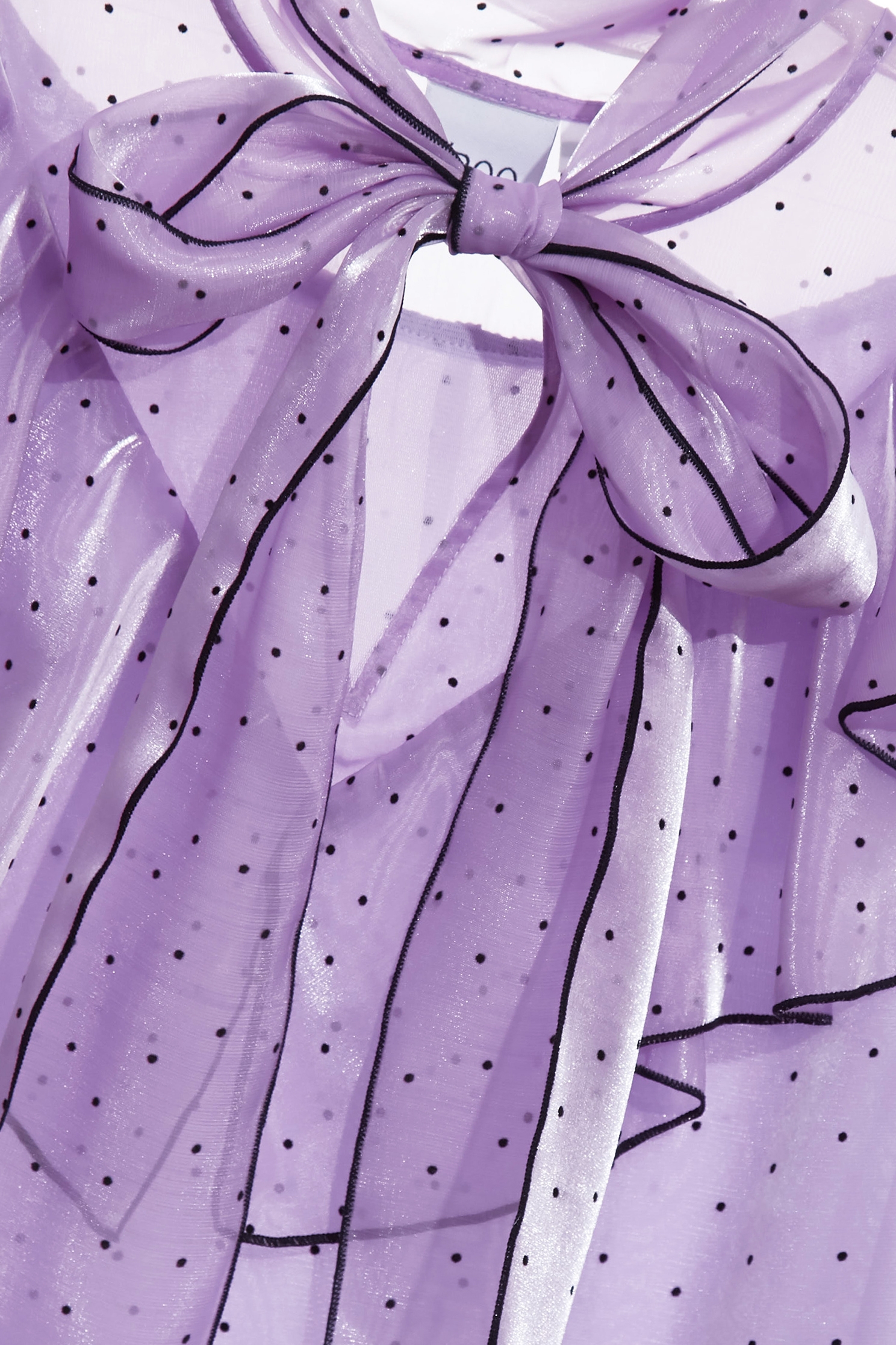Polka Dot Ruffle Detail Purple TopPolka Dot Ruffle Detail Purple Top,Office Looks,Tops,Season (AW) Look,bows