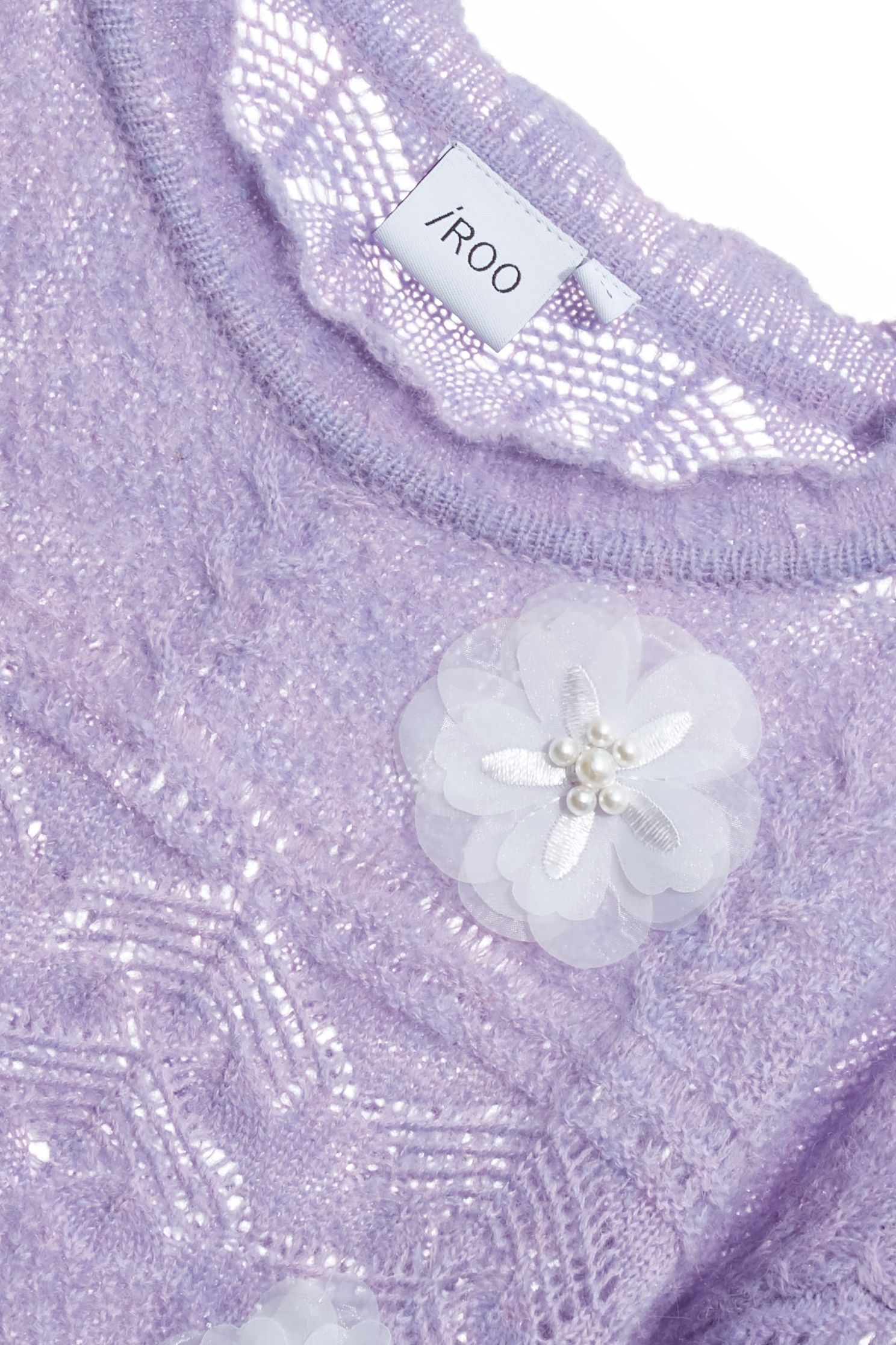 Floral Detail Purple Knit TopFloral Detail Purple Knit Top,Tops,Season (AW) Look,Valentine,blossoms,Knitted,Knitted tops,Knitted tops