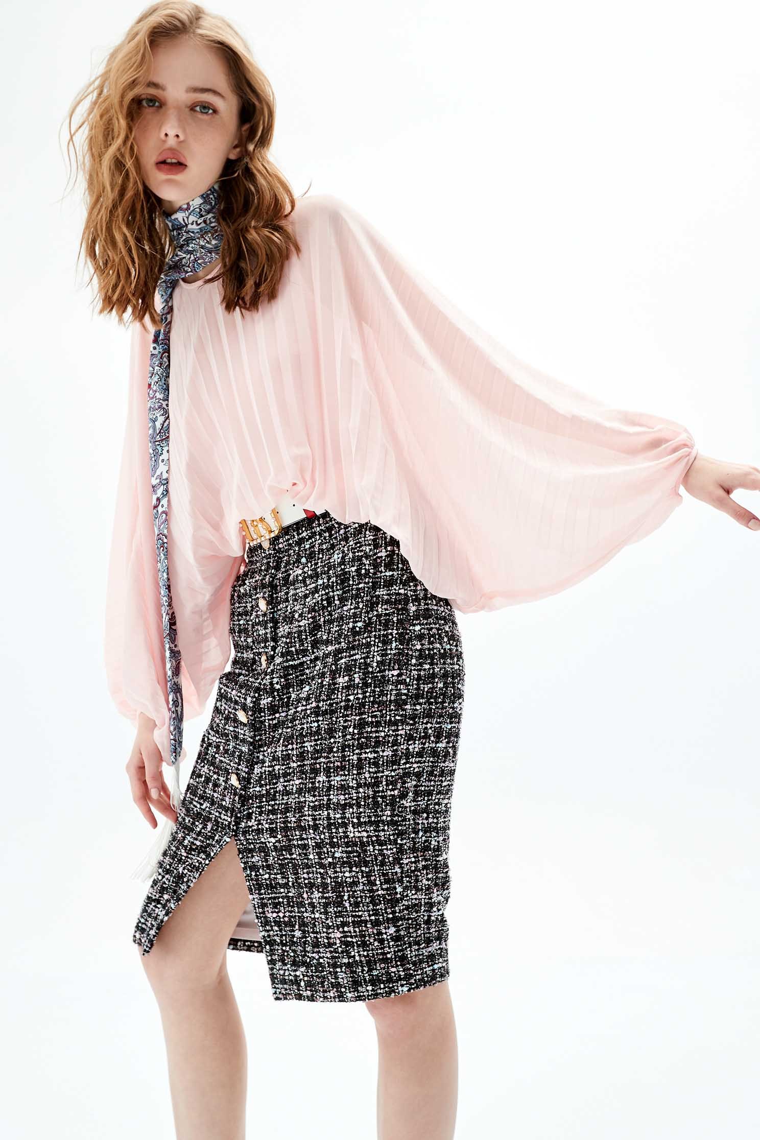 Chiffon Pleated TopChiffon pleated top,Tops,Queen,mothergift,Season (AW) Look,Chiffon