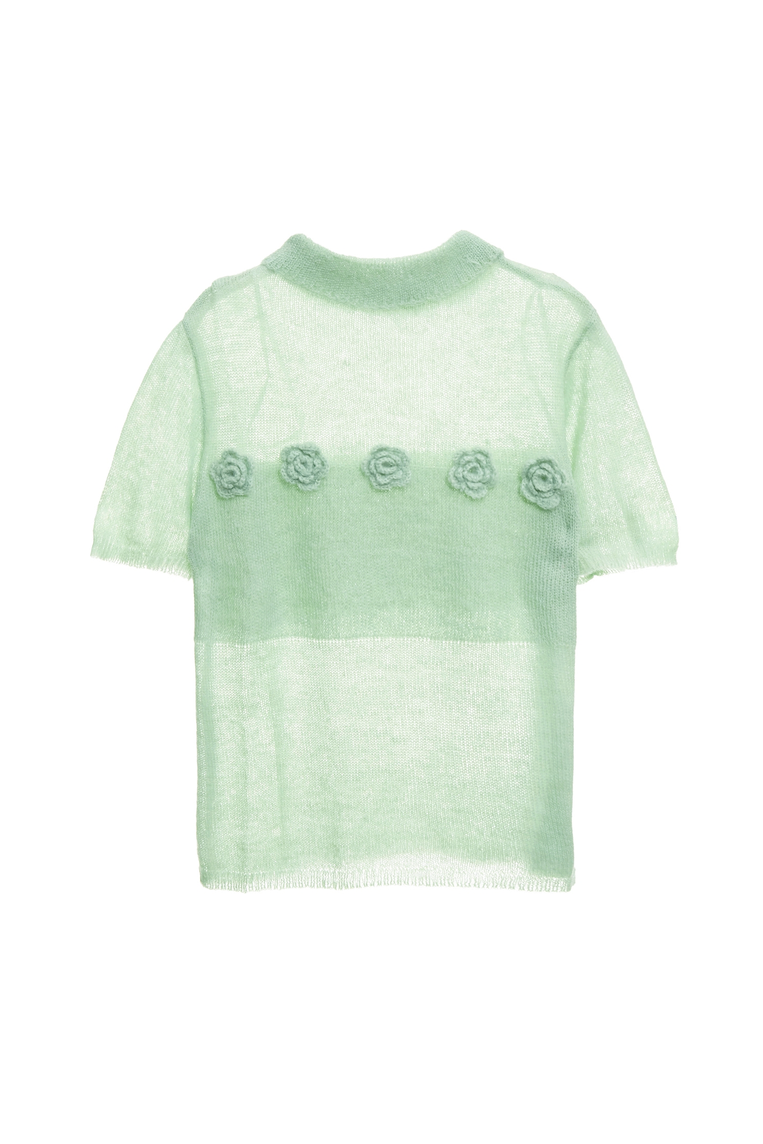 Mint Green Rose Detail Knit TopMint Green Rose Detail Knit Top,Tops,Season (AW) Look,Knitted,Knitted tops,Knitted tops