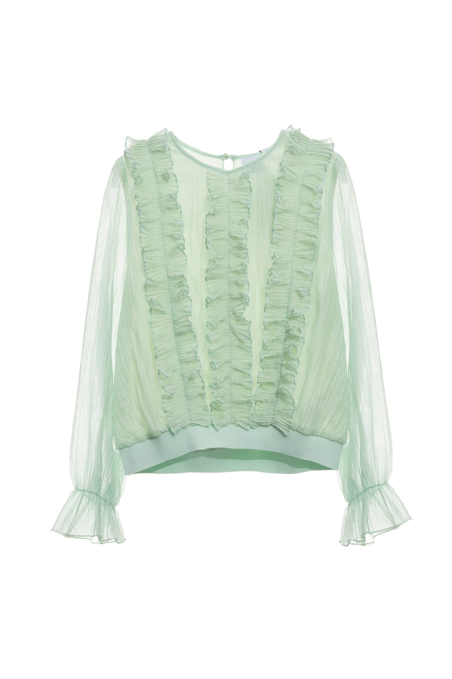 Mint Green Ruffle TopMint Green Ruffle Top,Tops,Season (AW) Look,Chiffon