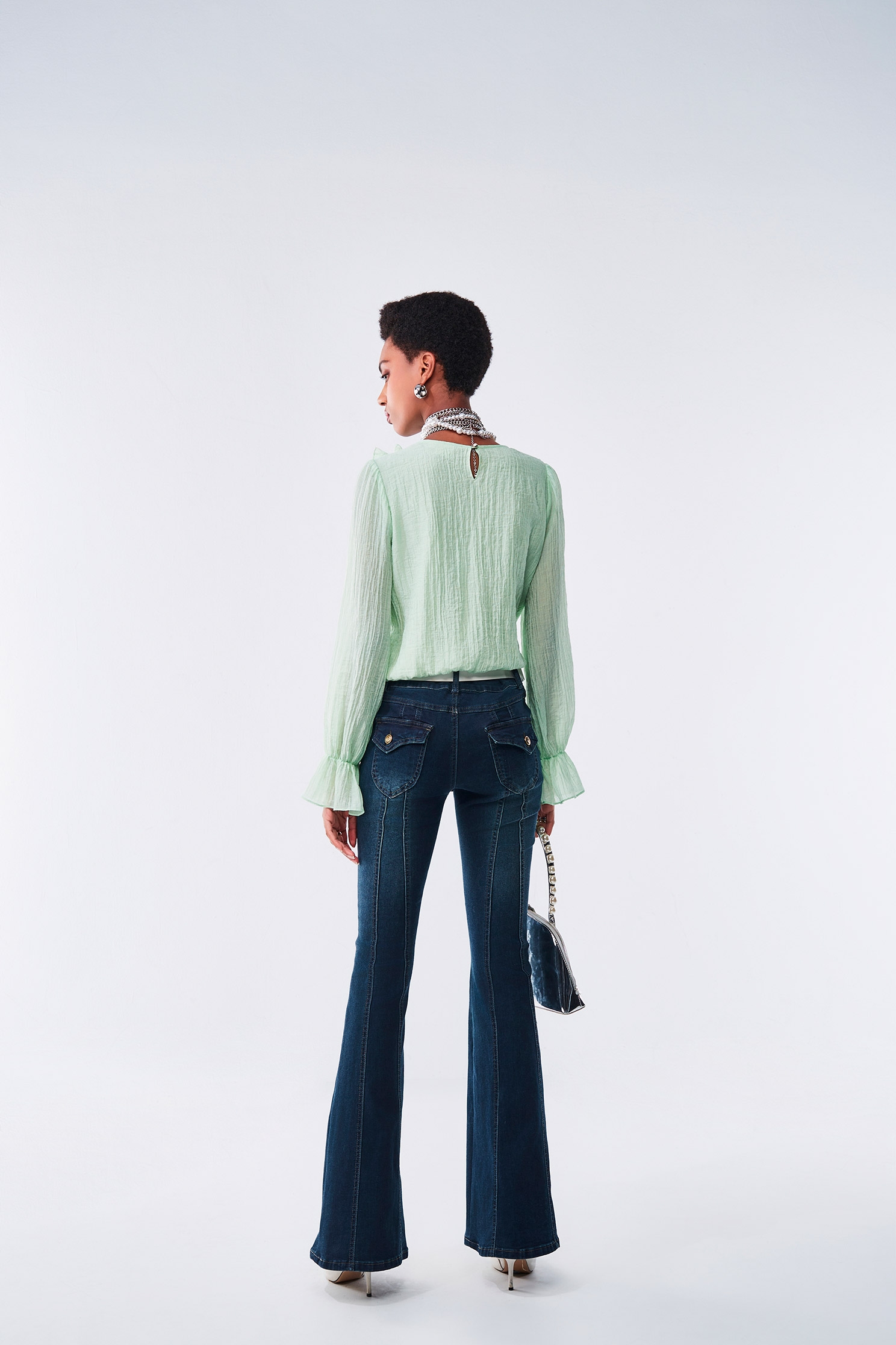 Mint Green Ruffle TopMint Green Ruffle Top,Tops,Season (AW) Look,Chiffon