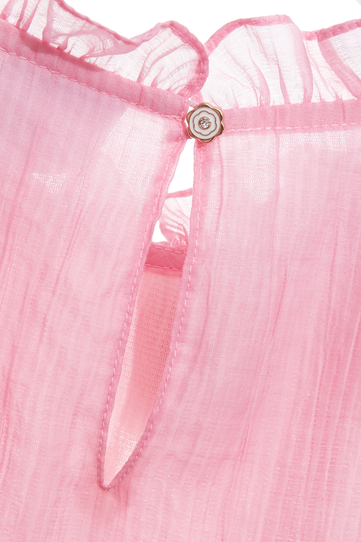 Pink Top With Rose Brooch detailPink Top With Rose Brooch detail,Office Looks,Tops,Season (AW) Look,Valentine