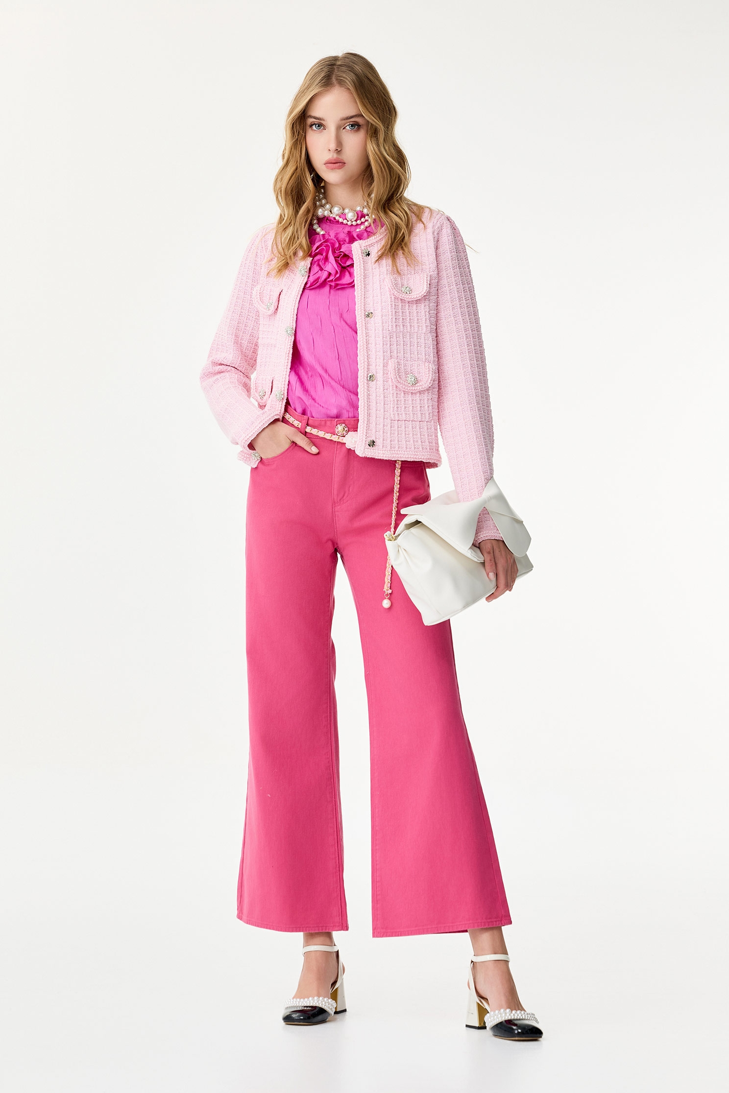 Pink Ruffle Detail Short Sleeve TopPink Ruffle Detail Short Sleeve Top,Tops,Season (SS) Look