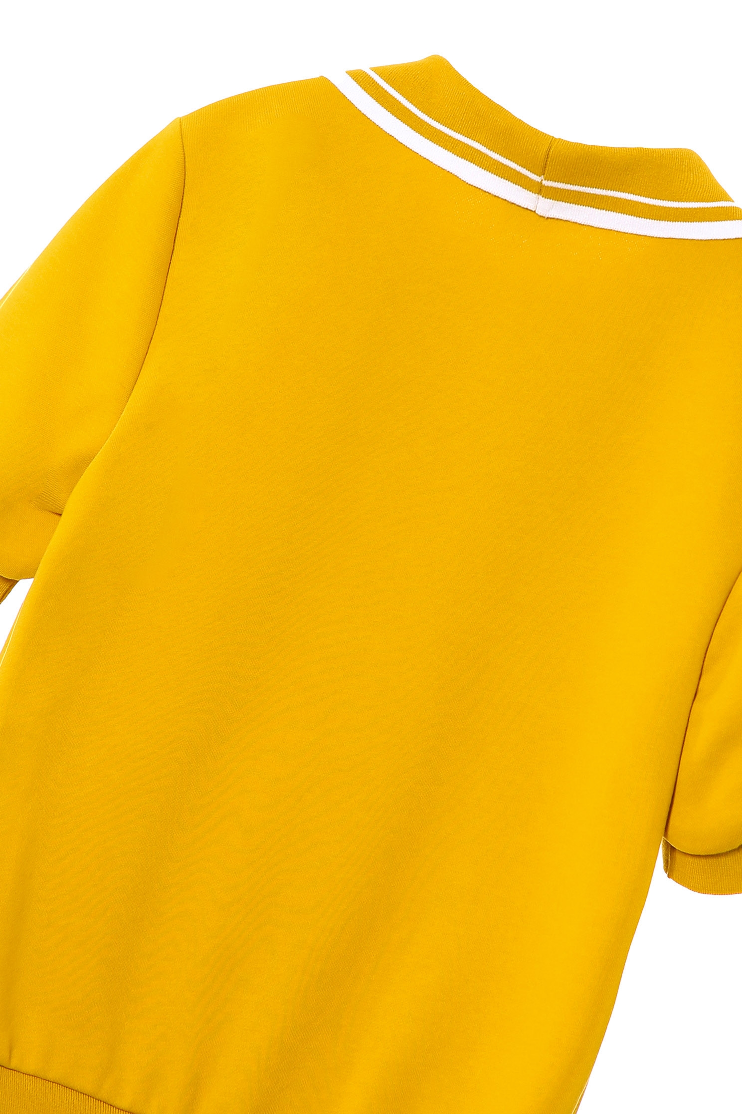 Mustard Collar Short Sleeve TeeLapel short-sleeved sweatshirt,Tops,Season (AW) Look,Sweaters