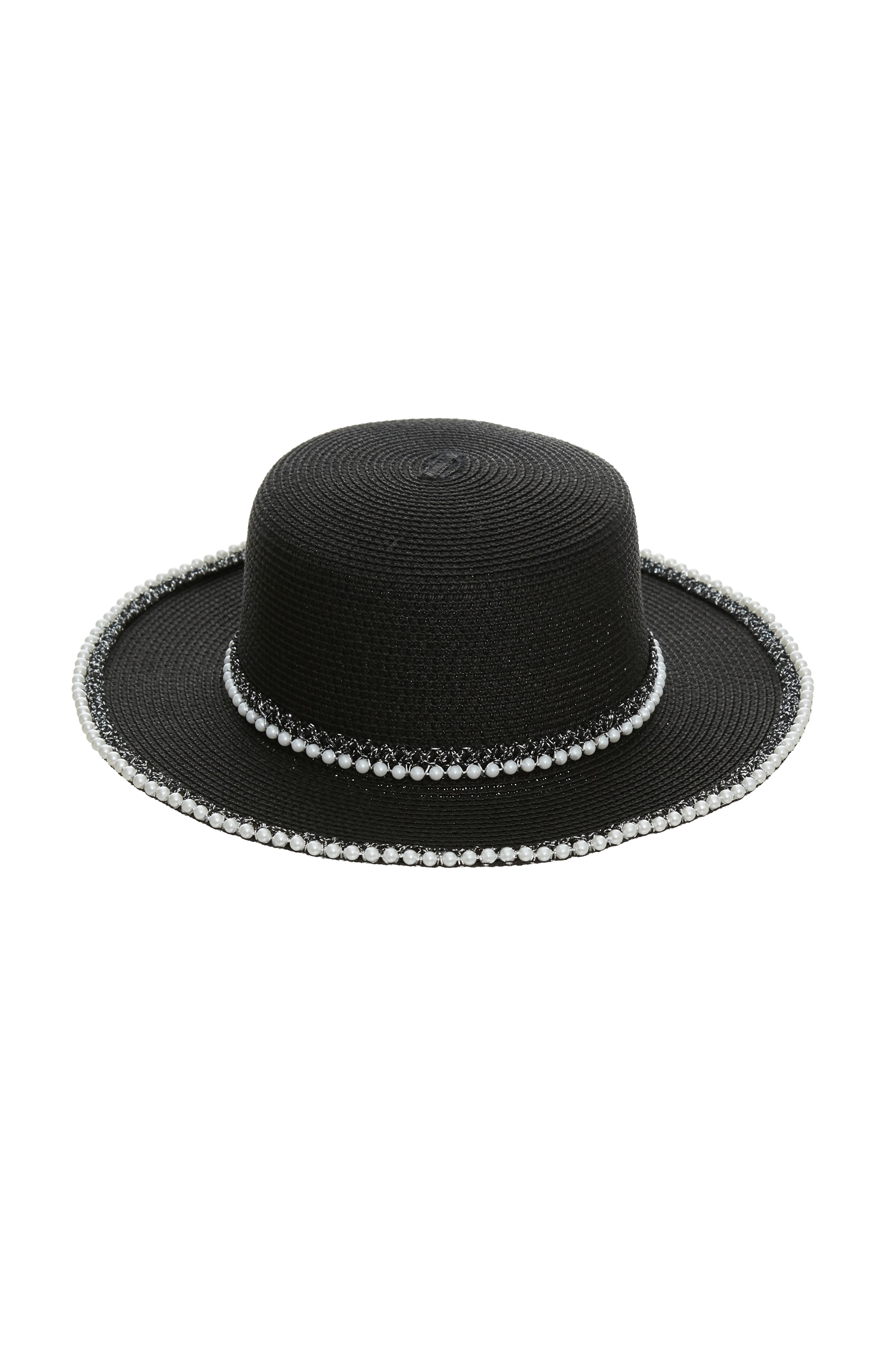 Classic Pearl Detail Braided HatClassic Pearl Detail Braided Hat,Season (SS) Look,pearl