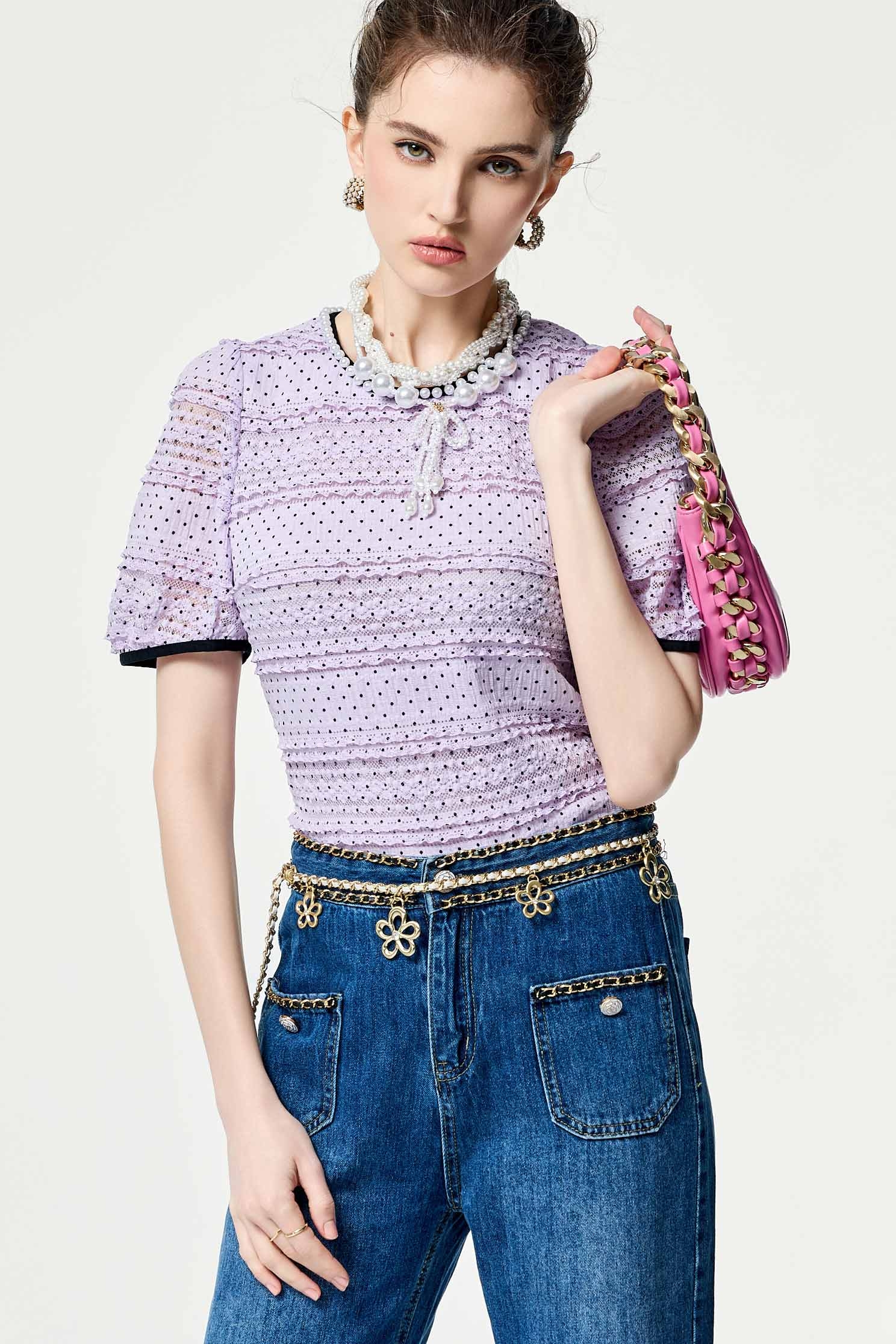 Leather Braided Floral Chain BeltLeather Braided Floral Chain Belt,Season (SS) Look