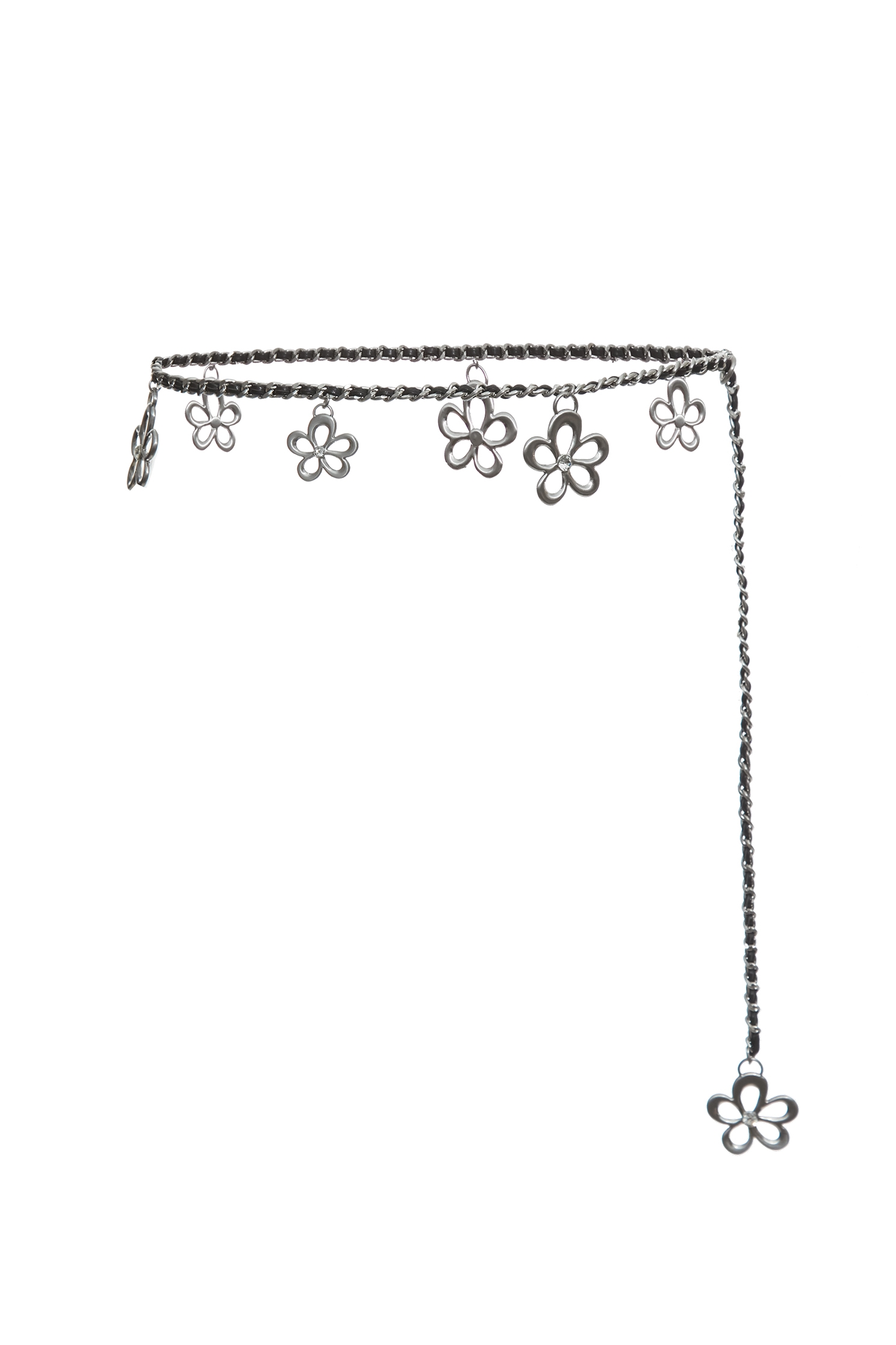 Leather Braided Floral Chain BeltLeather Braided Floral Chain Belt,Season (SS) Look