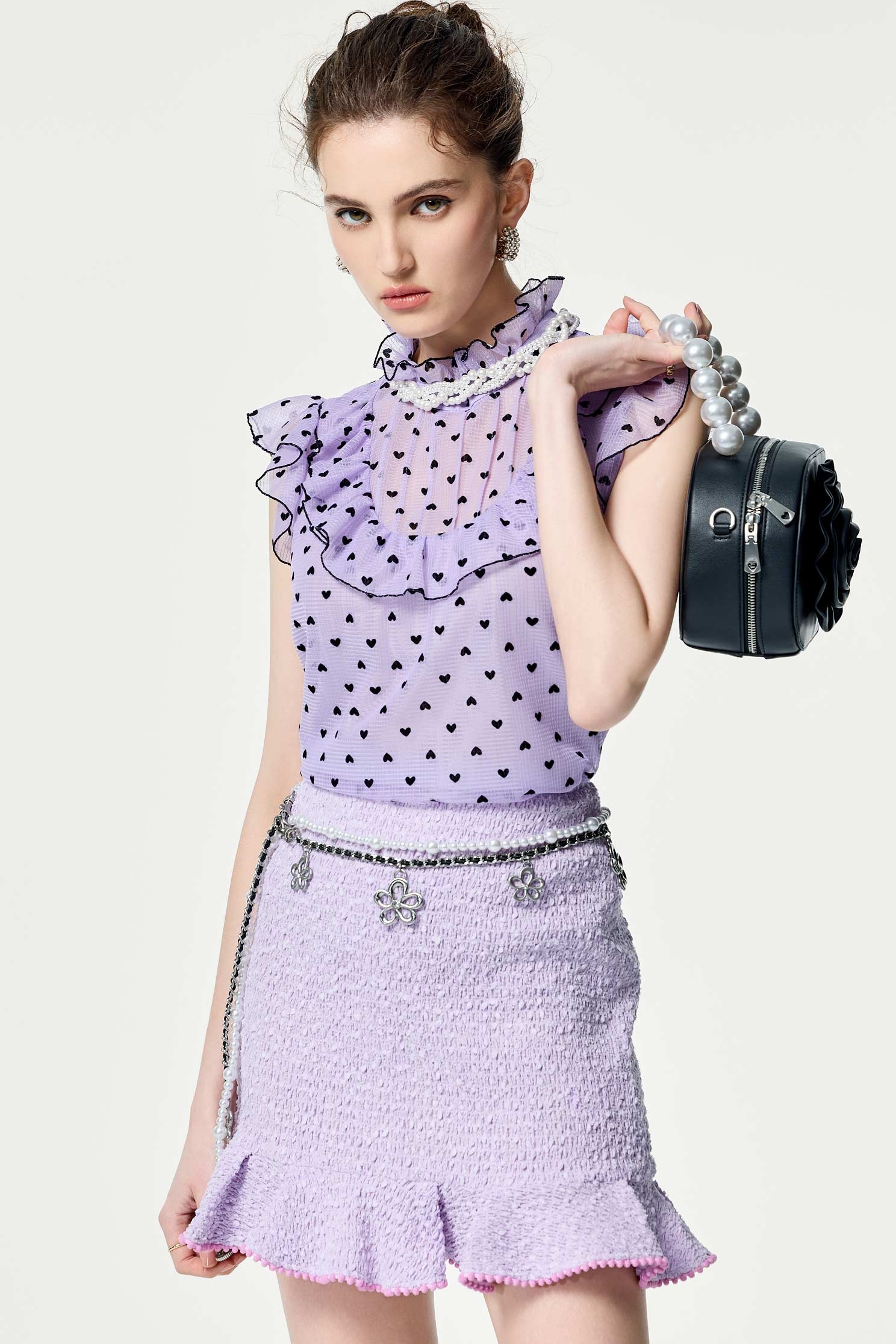 Leather Braided Floral Chain BeltLeather Braided Floral Chain Belt,Season (SS) Look