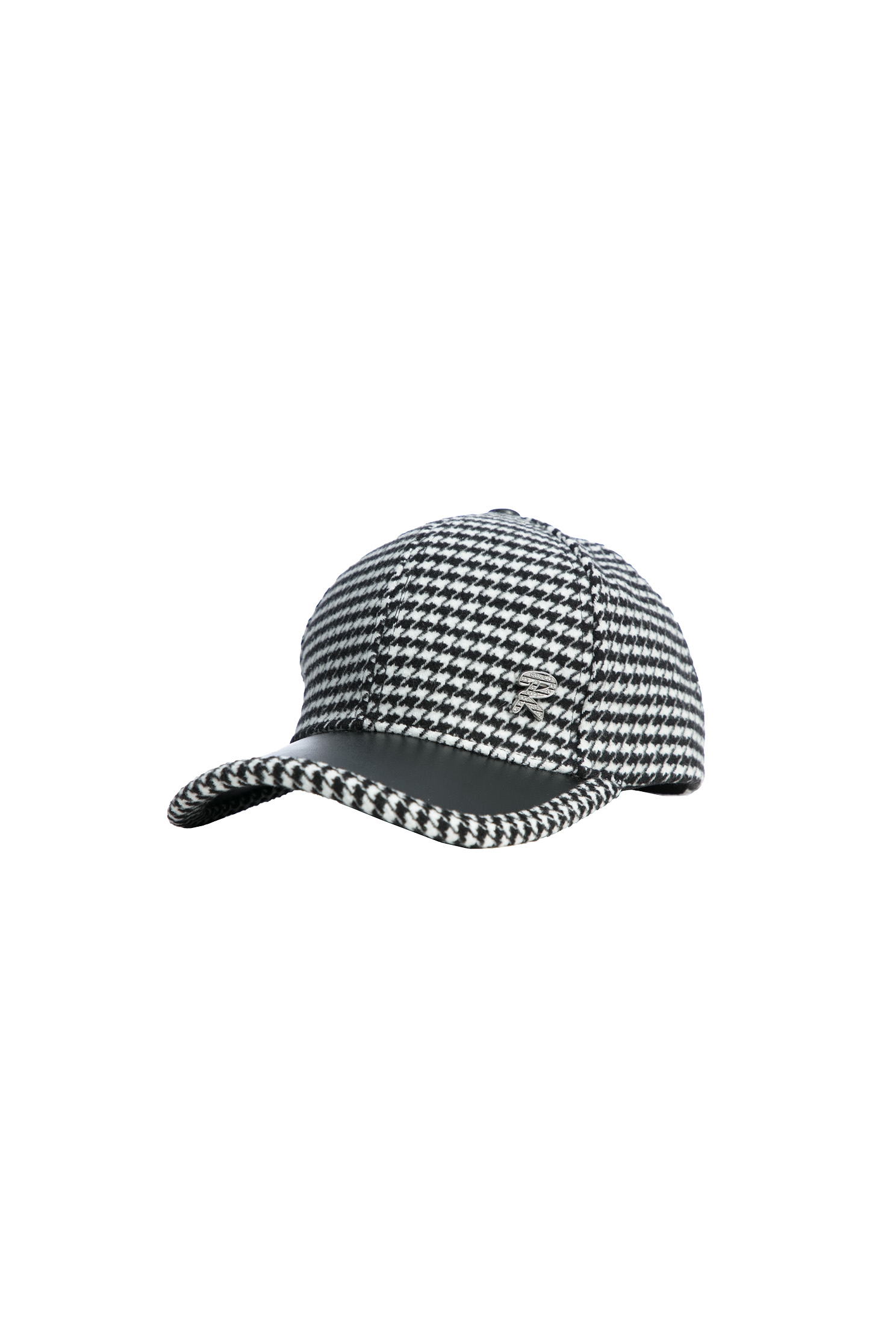 Houndstooth Print Baseball CapHoundstooth Print Baseball Cap,Hats,Plaid,Season (AW) Look