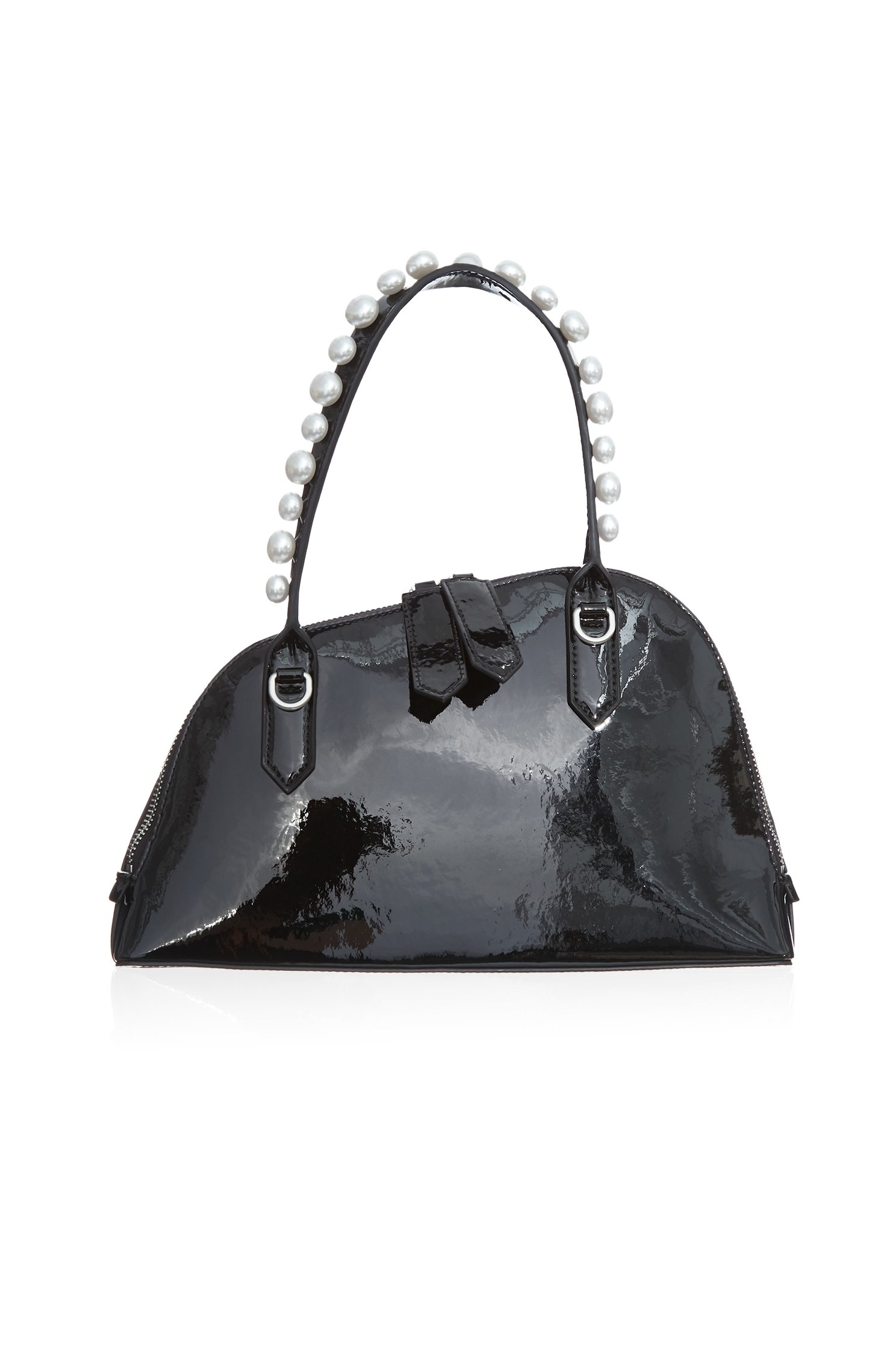 Sleak Pearl Applique HandbagMirror Finish Handbag,cocktaildresses,pearl,Evening dresses,Season (AW) Look