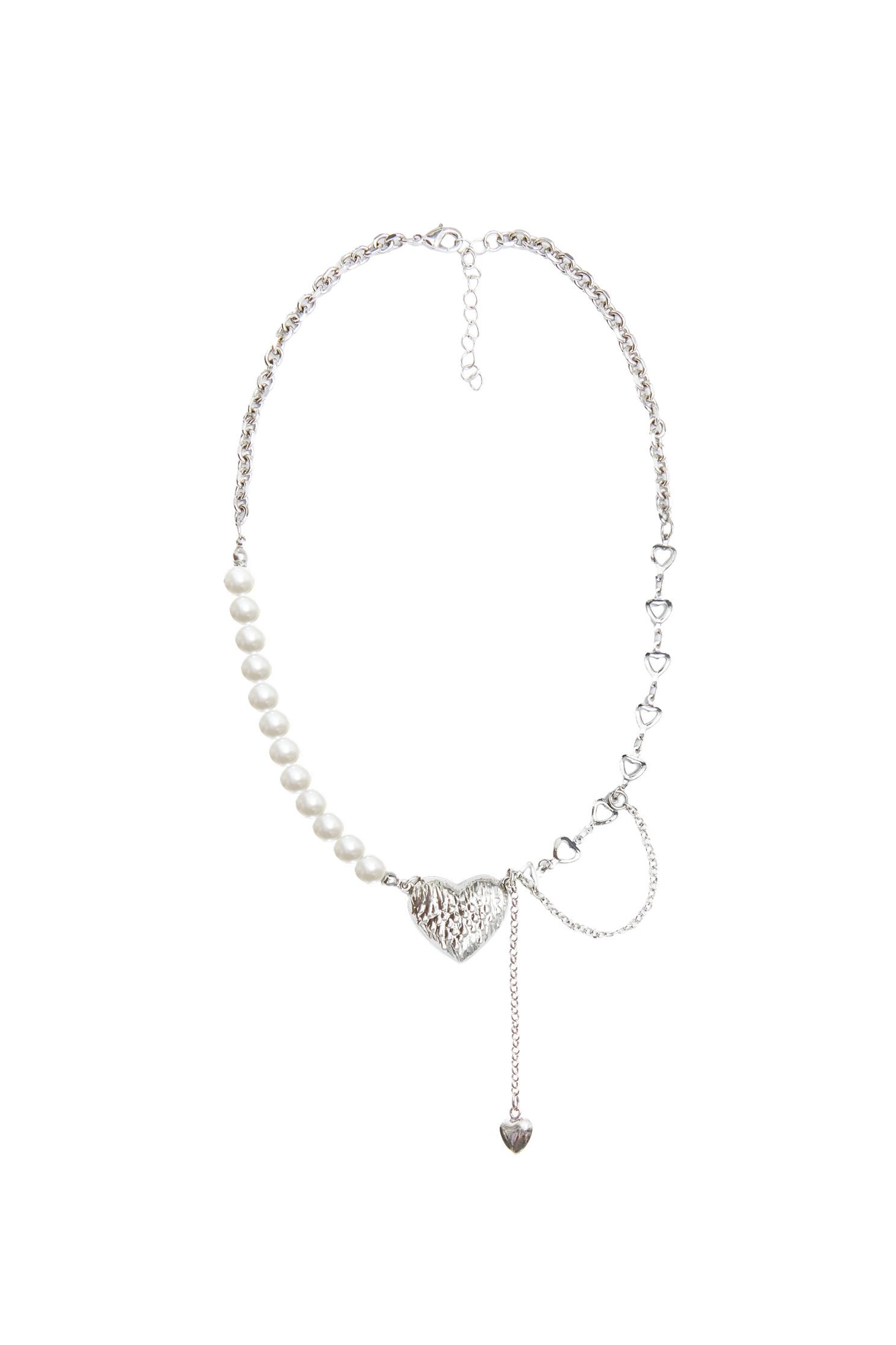 Heart Pendant Pearl NecklaceHeart Pendant Pearl Necklace,Season (SS) Look,pearl,Necklaces