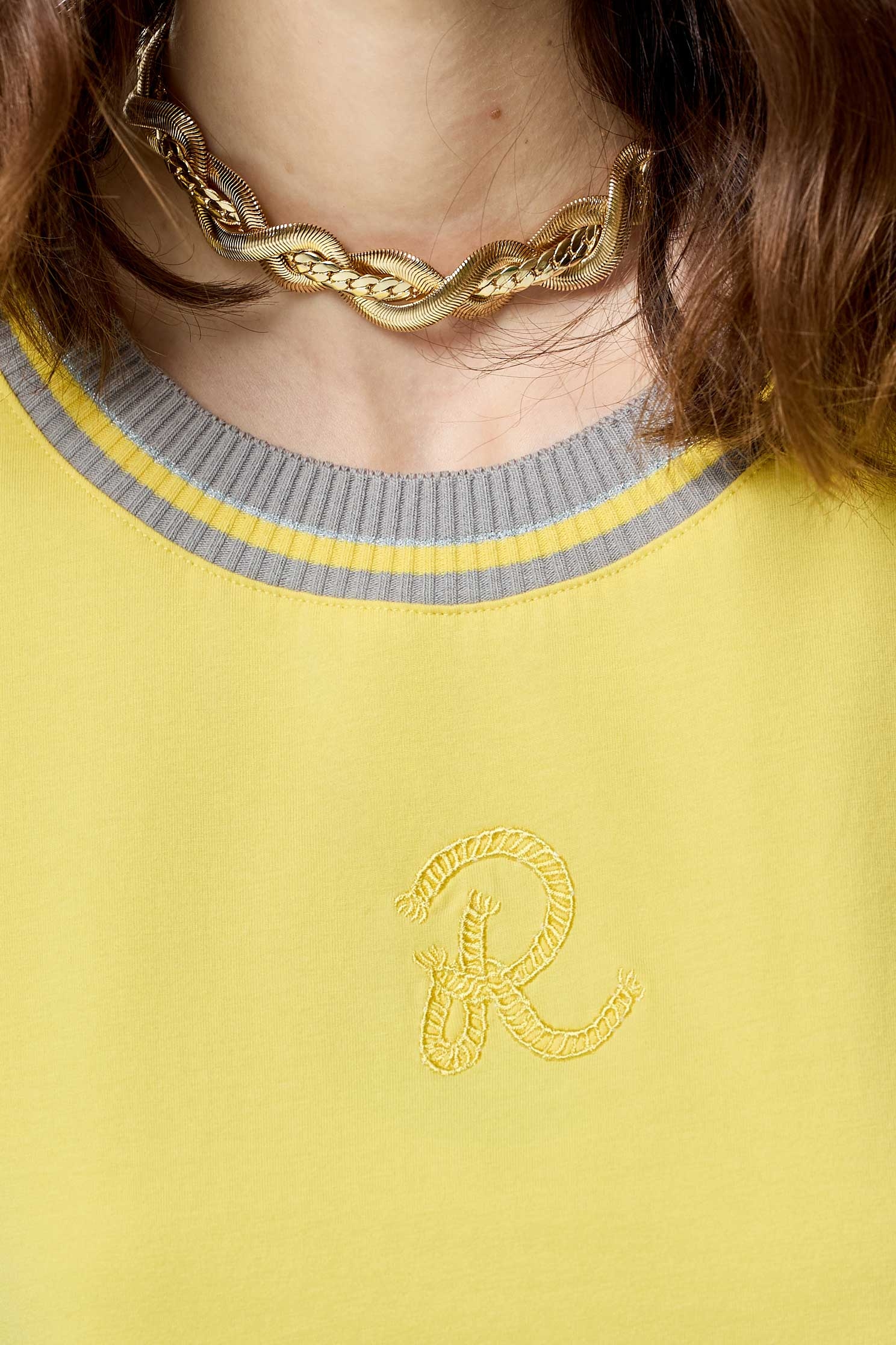 Braided Gold Chain NecklaceBraided Gold Chain Necklace,Season (SS) Look,Necklaces