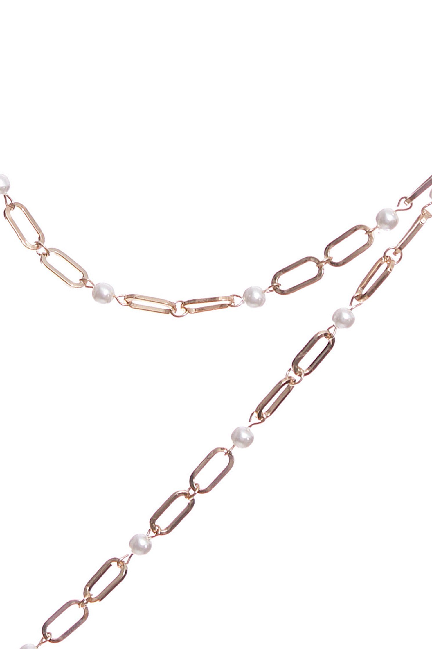 Two Layer Necklace With R PendantClassic double-layered  necklace with pearls,Season (SS) Look,pearl,Necklaces,Accessories