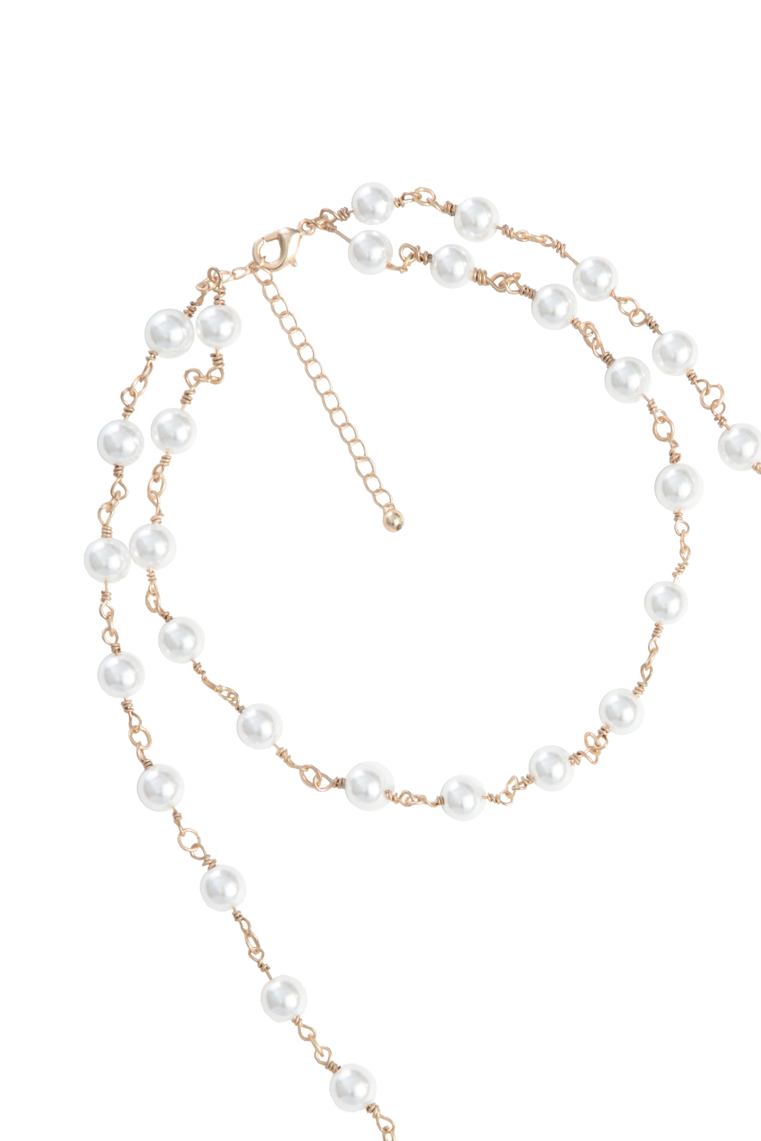 Double Layer Pearl Long NecklaceDouble Layer Pearl Long Necklace,pearl,Season (AW) Look,Necklaces