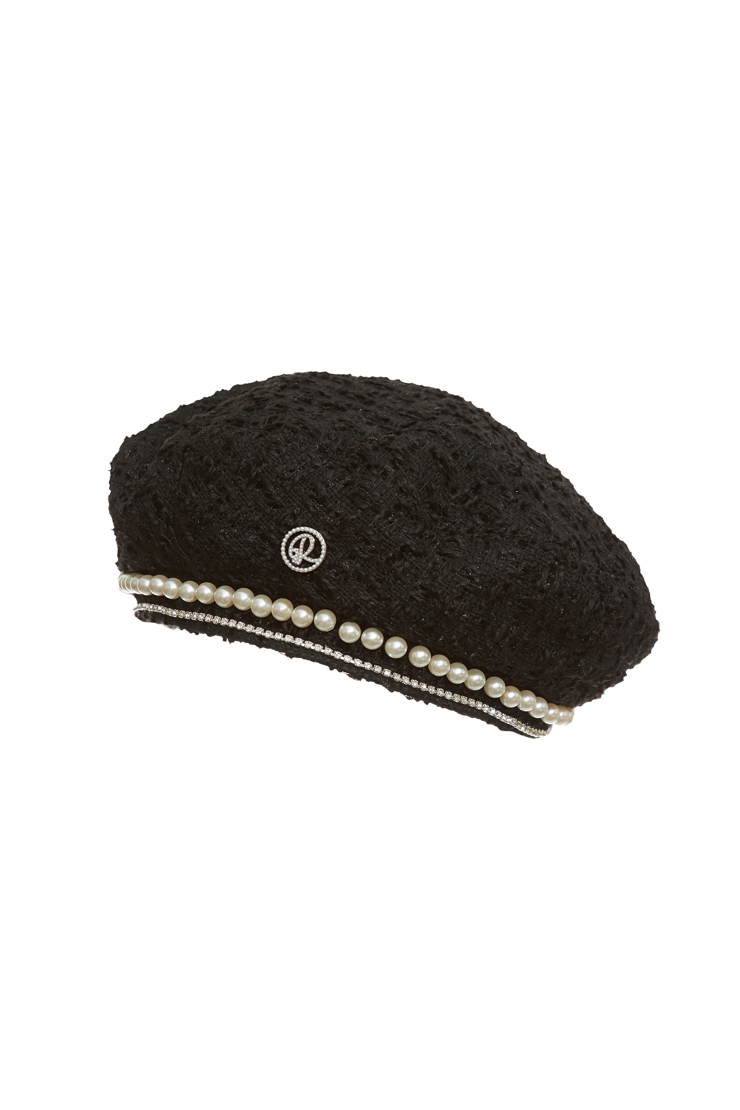 Classic Pearl Detail Beret HatClassic Pearl Detail Beret Hat,Season (AW) Look