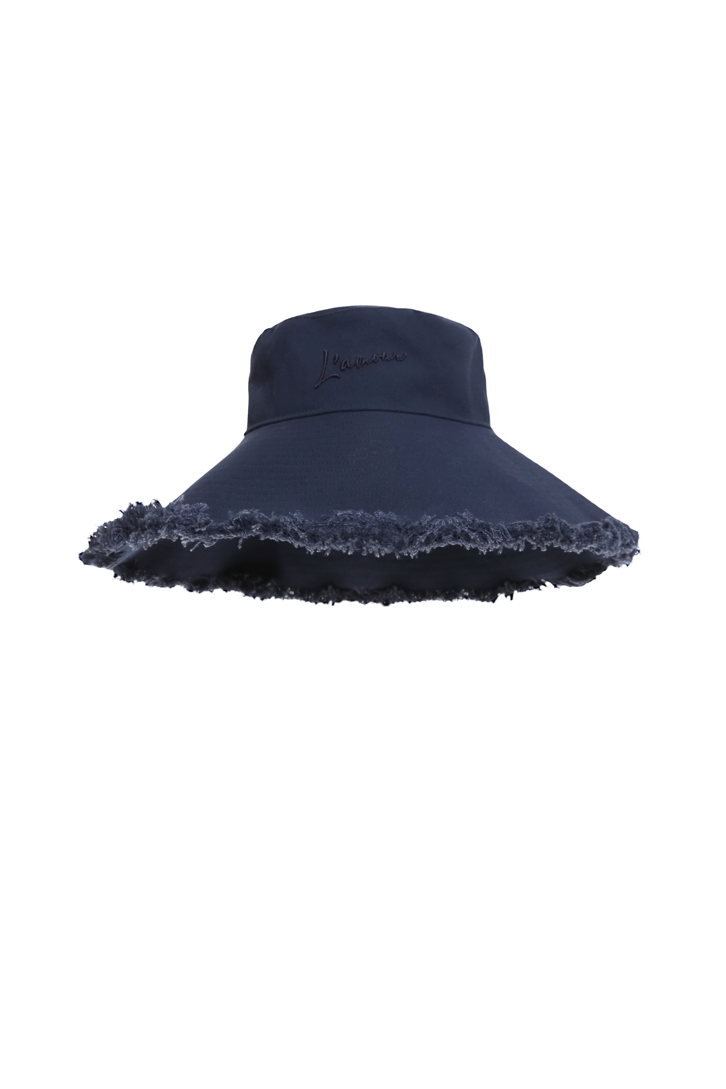 Embroidered Slogan Denim Sun HatEmbroidered Slogan Denim Sun Hat,Denim,Season (SS) Look,Denim,Cotton