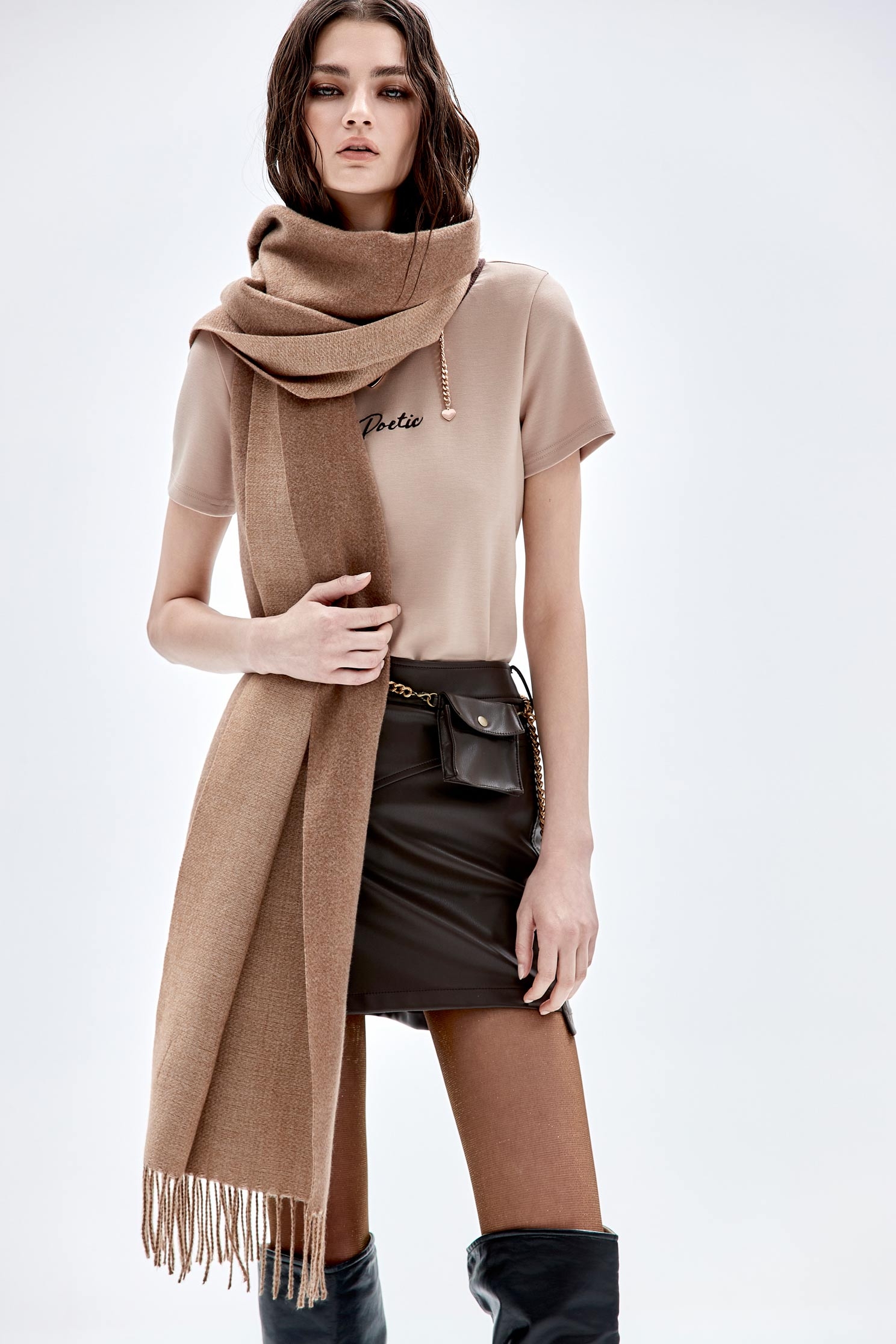 Simple Skinny Fur ScarfSimple Skinny Fur Scarf,Scarves,Season (AW) Look