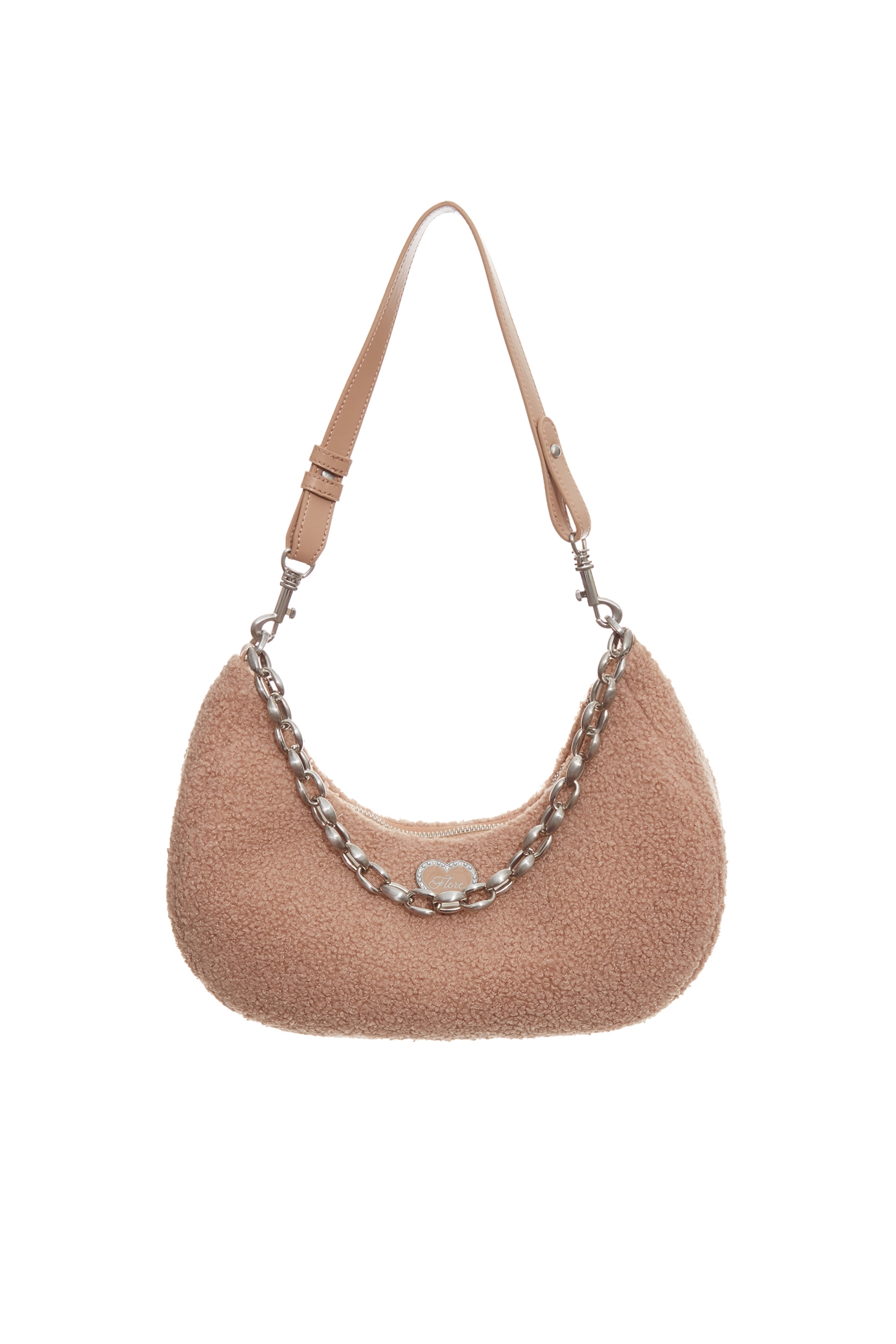 Faux Shearling Cresent Hobo BagFaux Shearling Cresent Hobo Bag,Leather,Season (AW) Look