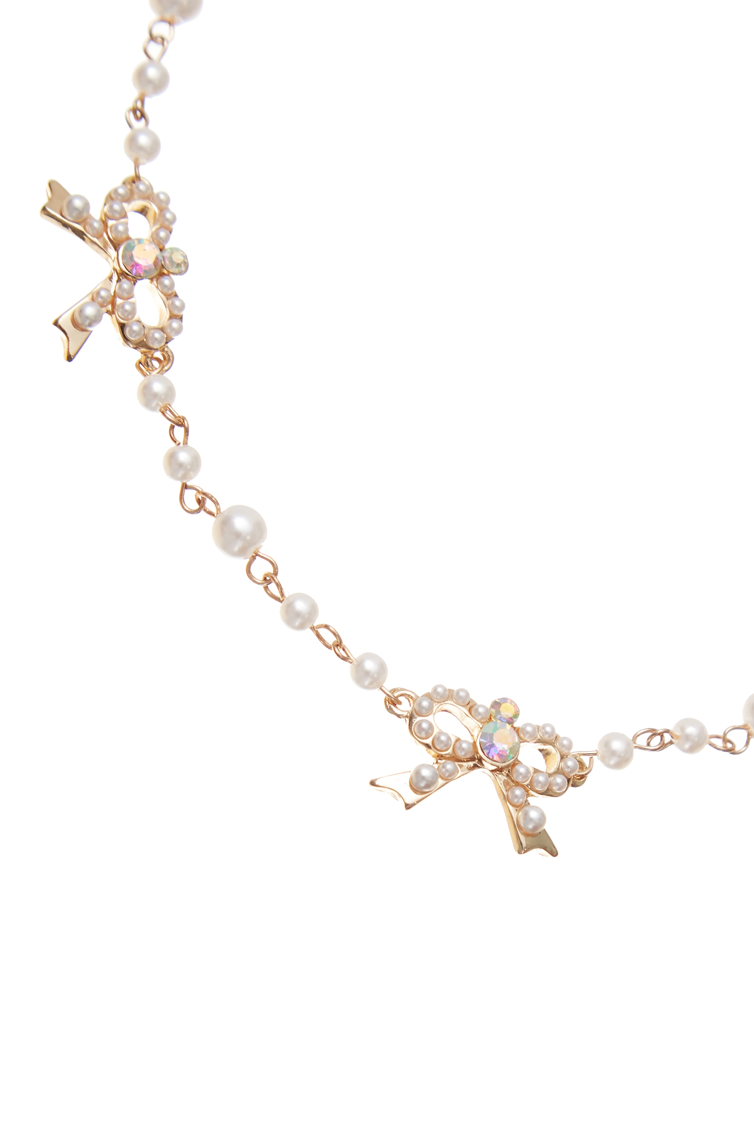 Bow Pendant Pearl NecklaceBow Pendant Pearl Necklace,Dresses,pearl,Season (AW) Look,Lace,bows,Necklaces