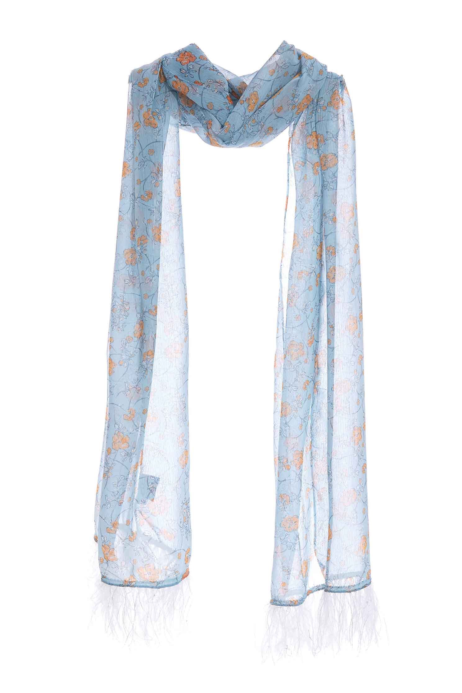 Floral Print ScarfRomantic pastoral style scarf,mothergift,Season (AW) Look,Mesh fabric,Chiffon