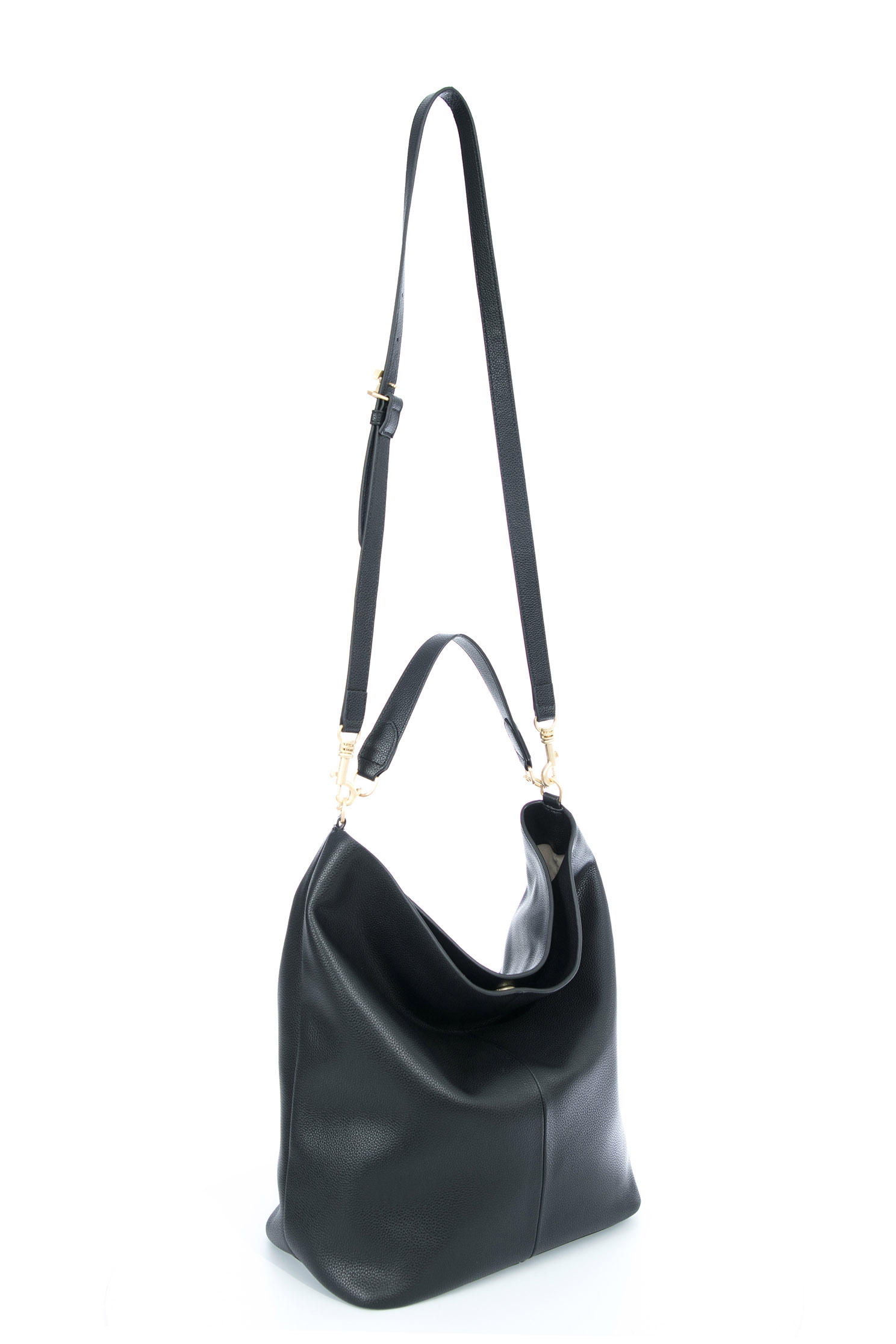 Butterfly Logo Black Leather HandbagClassic leather HOBO bag with pearl and butterfly design,Crossbody bags,Season (SS) Look,pearl