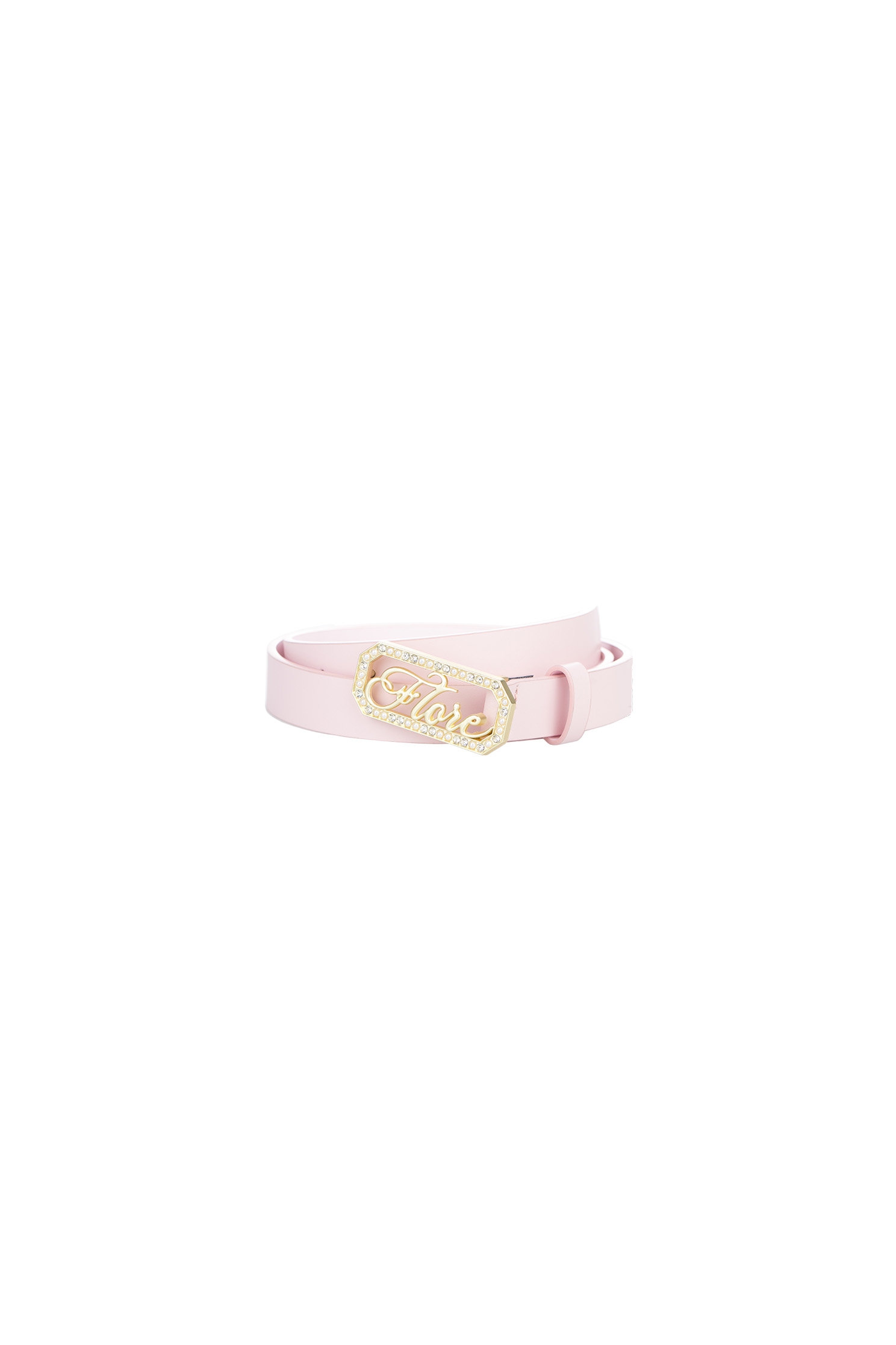 Slogan Buckle With Diamonte Detail Leather BeltSlogan Buckle With Diamonte Detail Leather Belt,Season (SS) Look,pearl,Belts