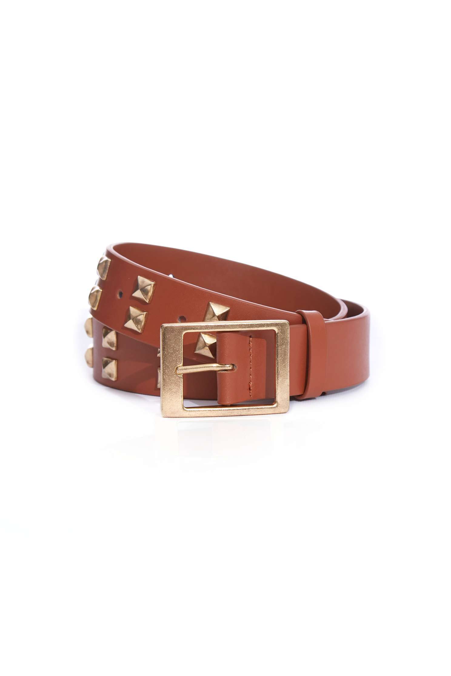 Studded Leather BeltPersonalized rivet belt,Belts,Season (AW) Look,Belts,Lucky Red