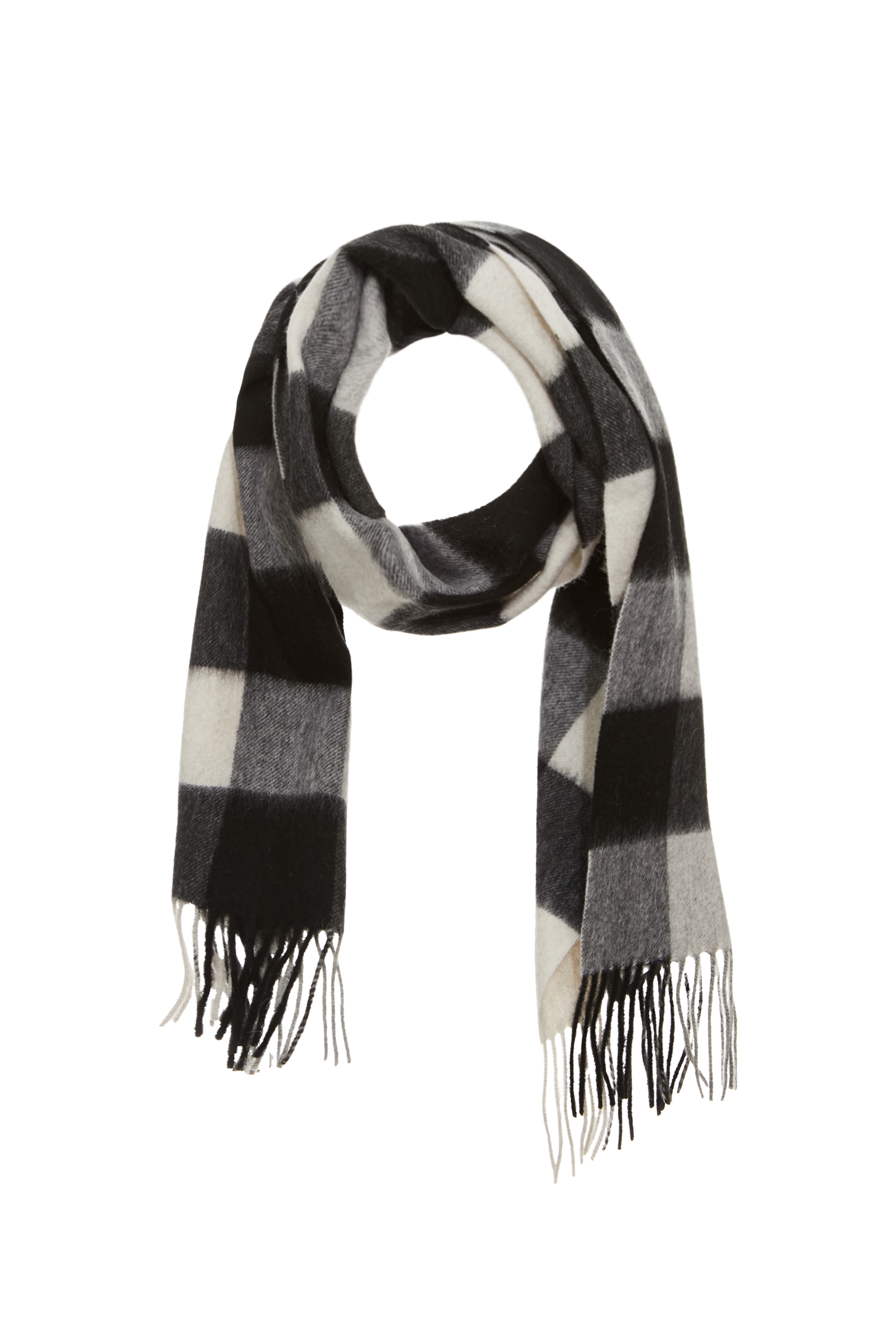 Checkered Print ScarfCheckered Print Scarf,Scarves,Season (SS) Look,Plaid,Purewool