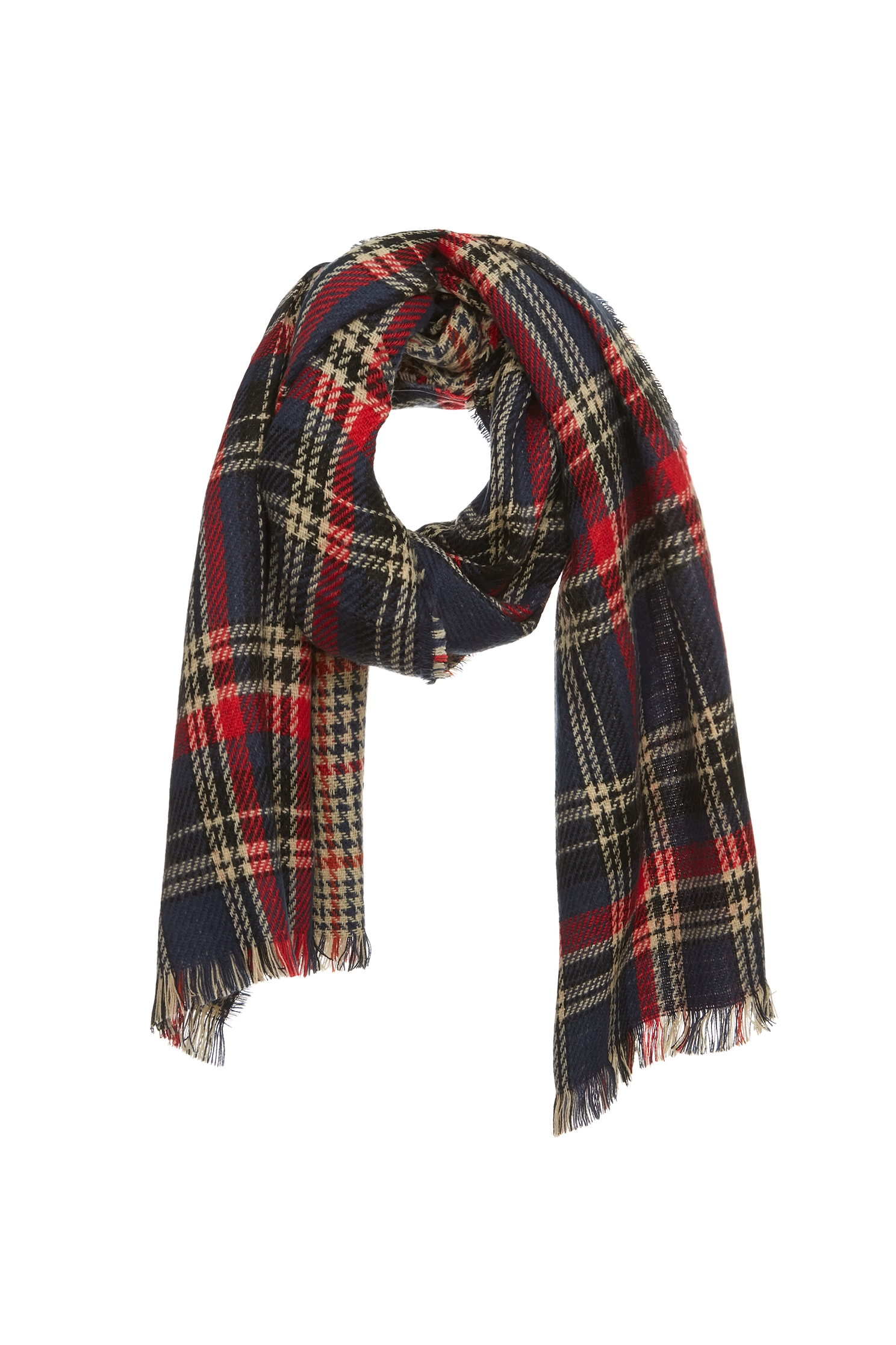 Plaid Printed ScarfPlaid Printed Scarf,Scarves,Season (SS) Look,Plaid