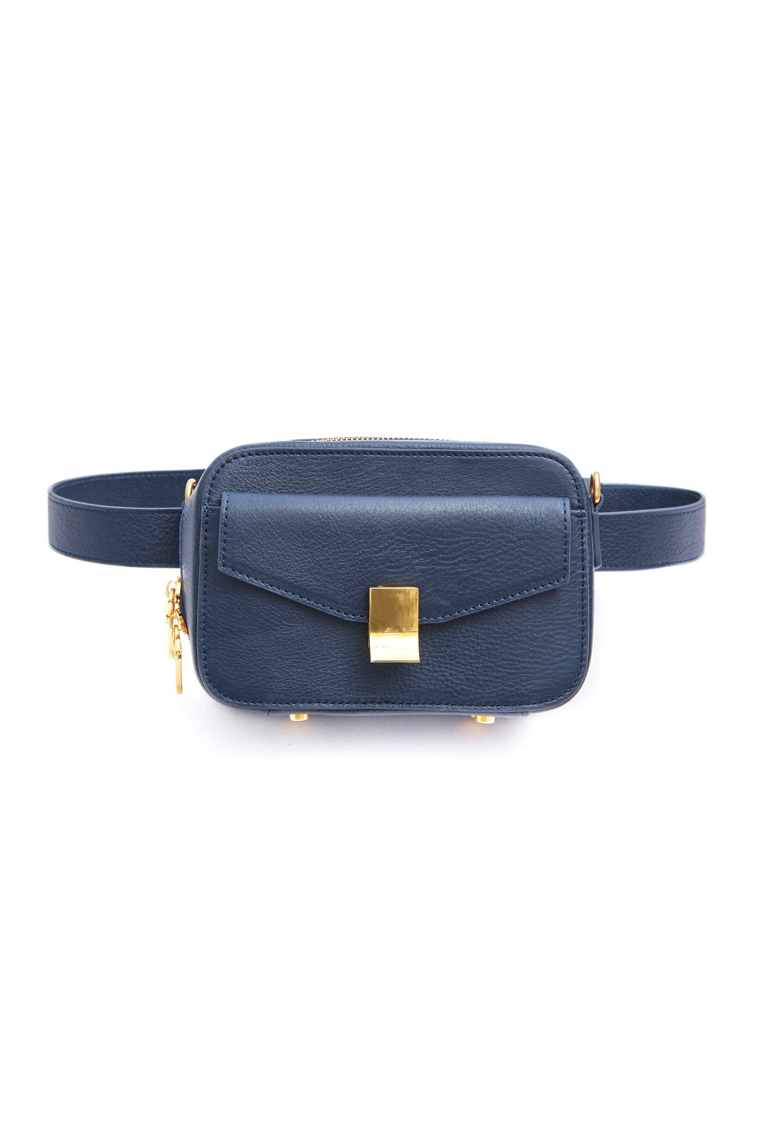 Square Buckle Leather Waist PouchSquare buckle leather bag with both hands,Crossbody bags,Season (SS) Look,Leather,Belts